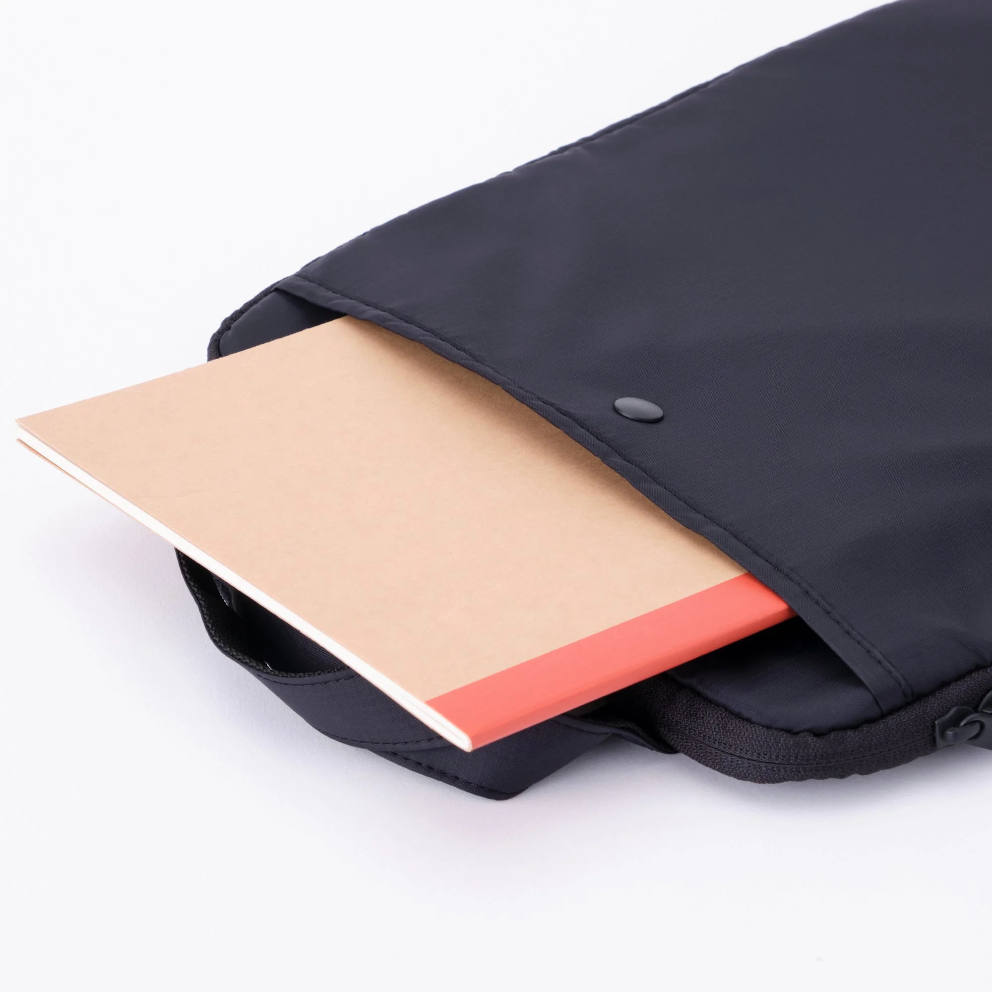 Parachute Cloth Tall Laptop Bag - Black - Image 5