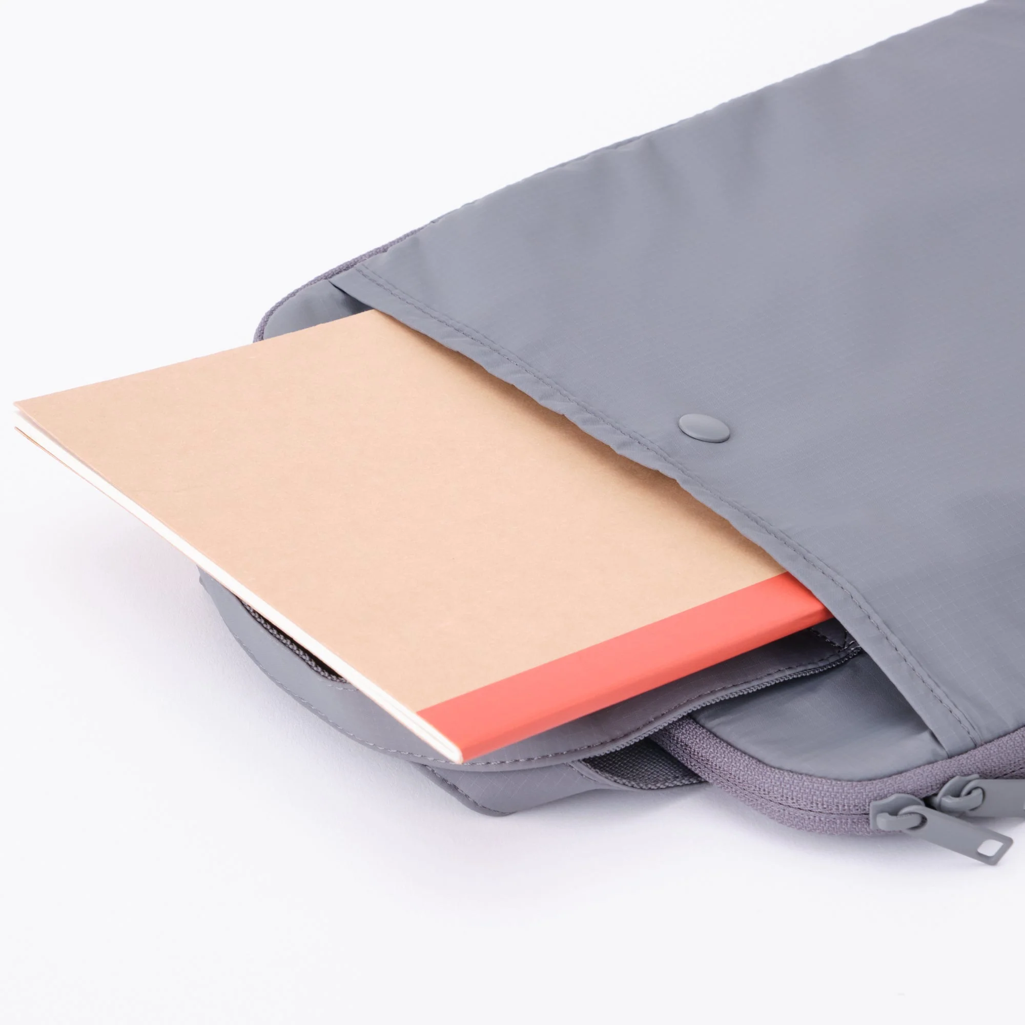 Parachute Cloth Tall Laptop Bag - Gray - Image 5