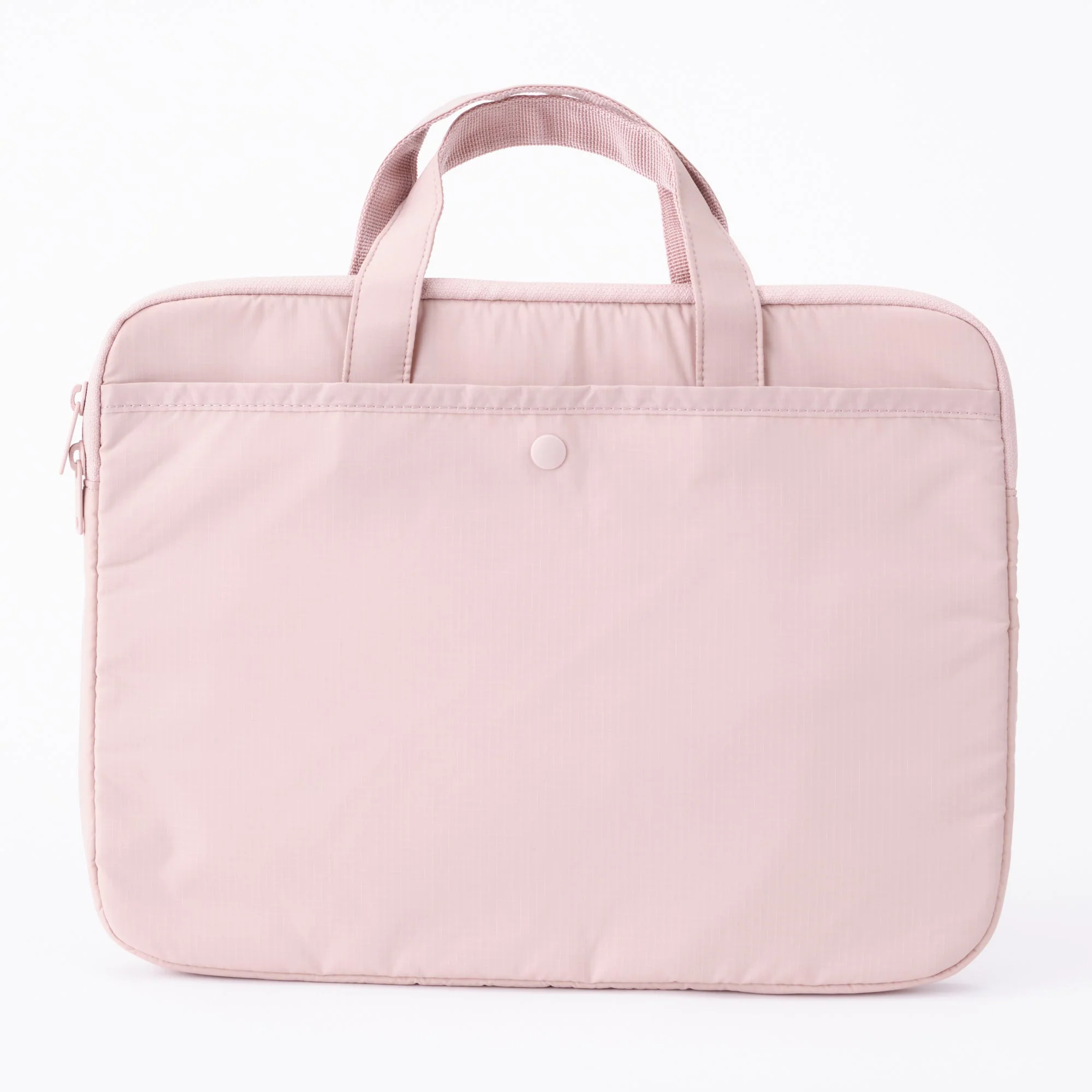 Parachute Cloth Wide Laptop Bag - Pink Beige - Image 3