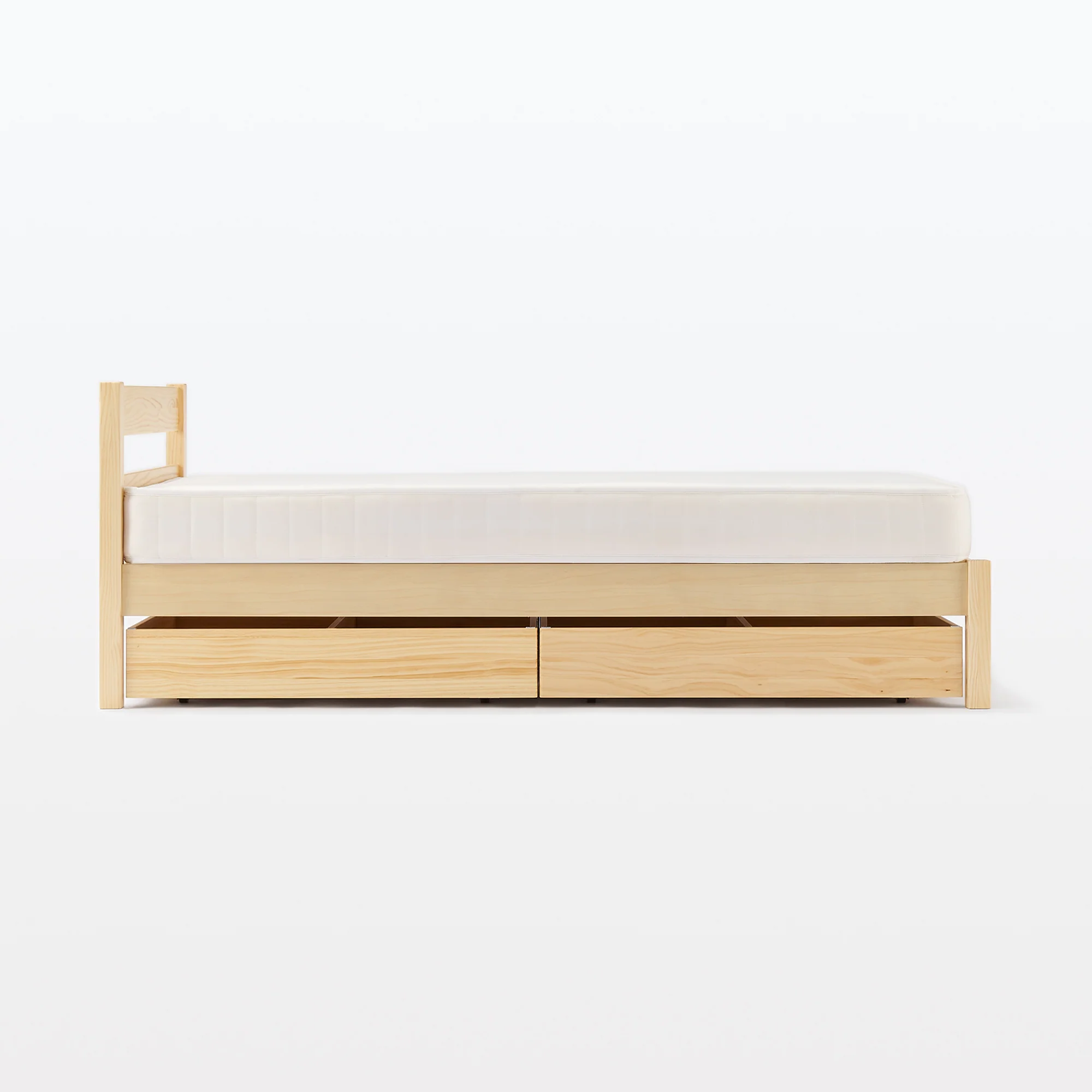 [HD] Pine Wooden Bed Storage Box with Divider - Image 6