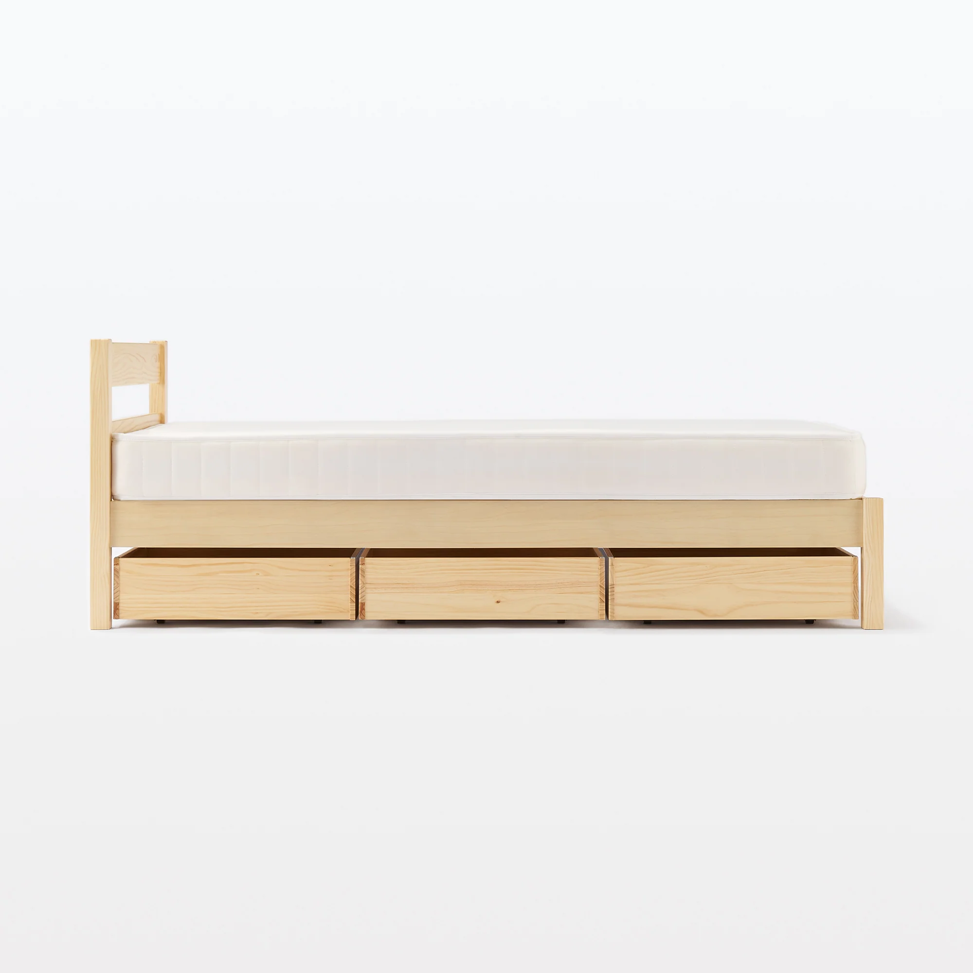 [HD] Pine Wooden Bed Storage Box with Divider - Image 9