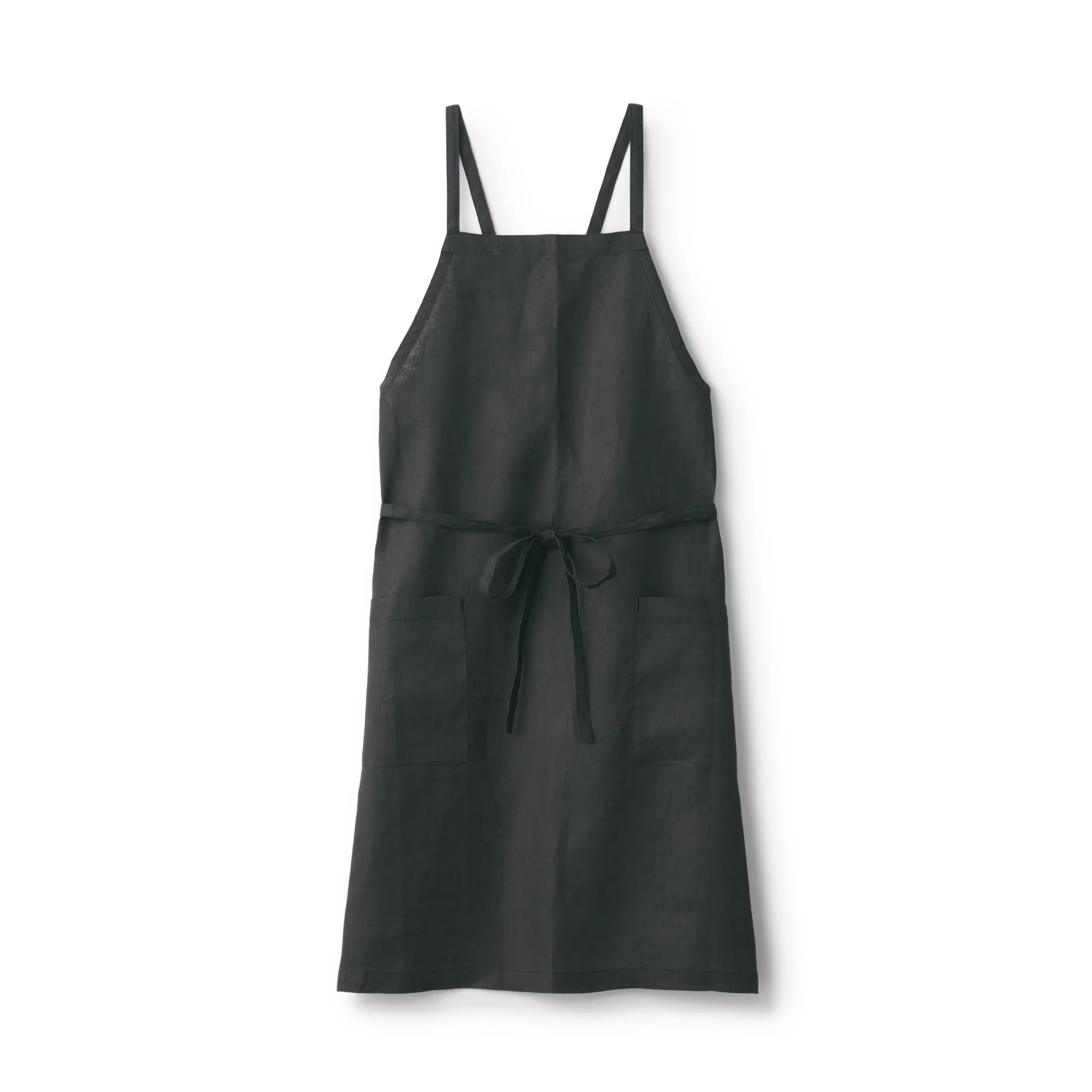 Plain Weave Linen Cross Back Apron - Image 7