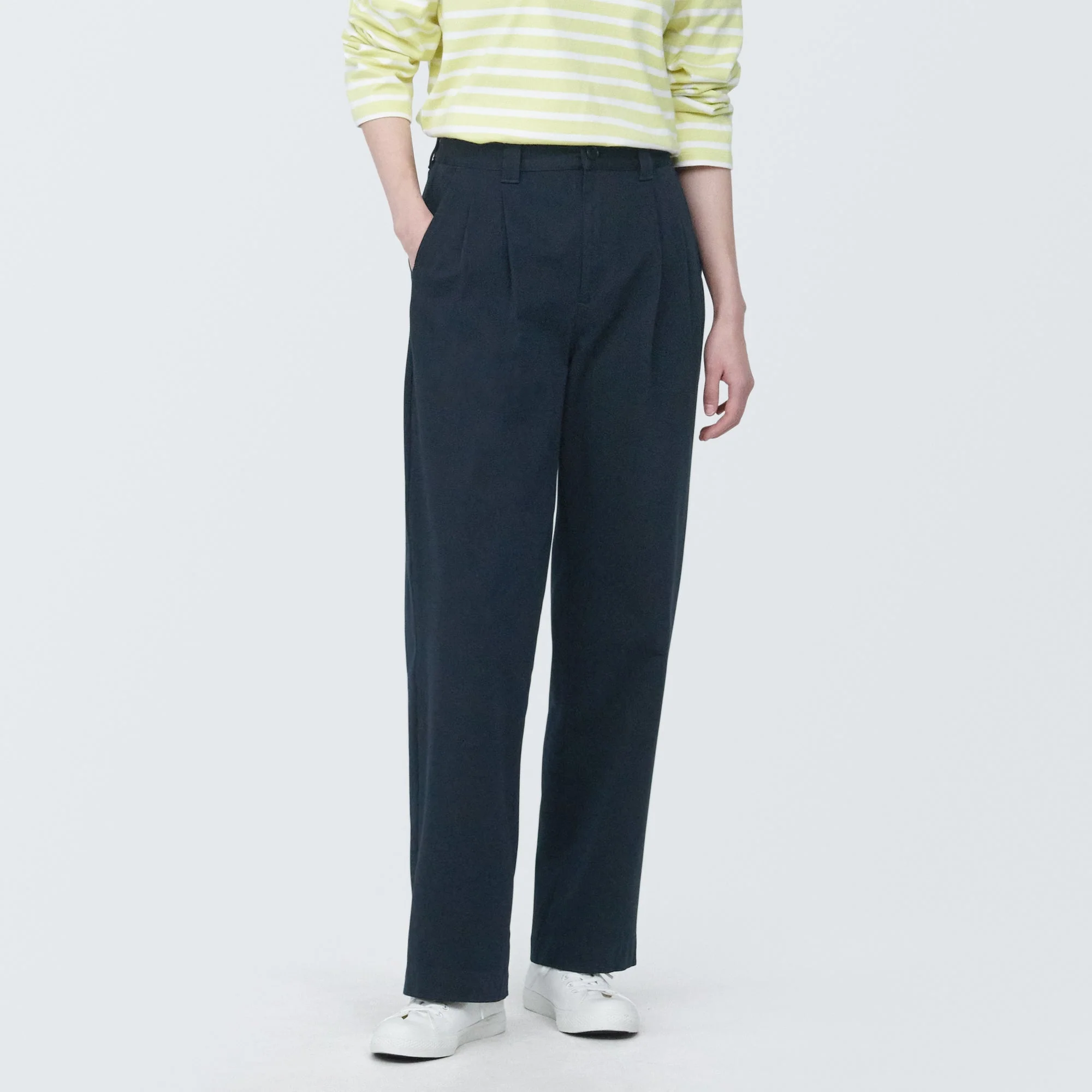 Pleated Wide Chino Pants - Image 23