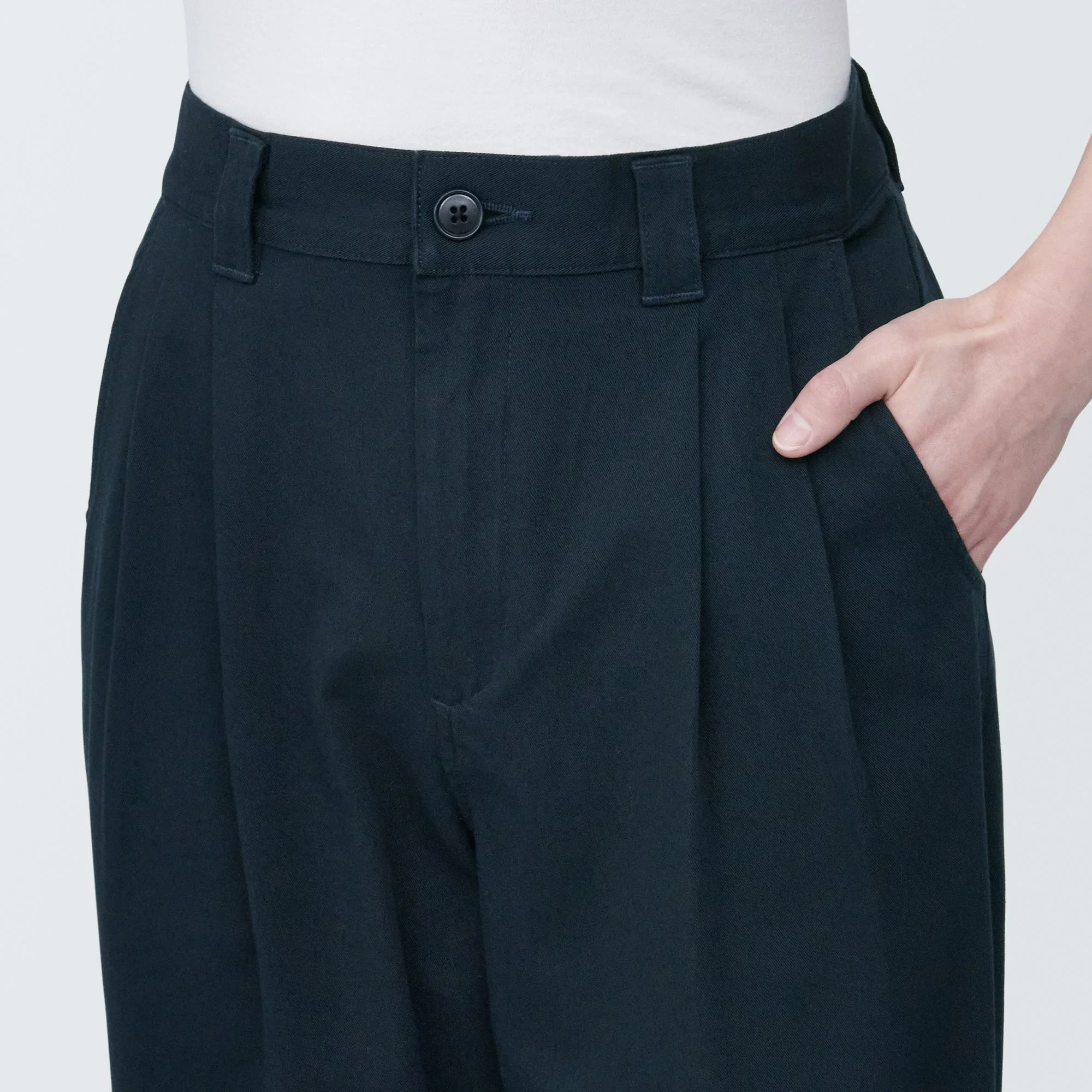 Pleated Wide Chino Pants - Image 27