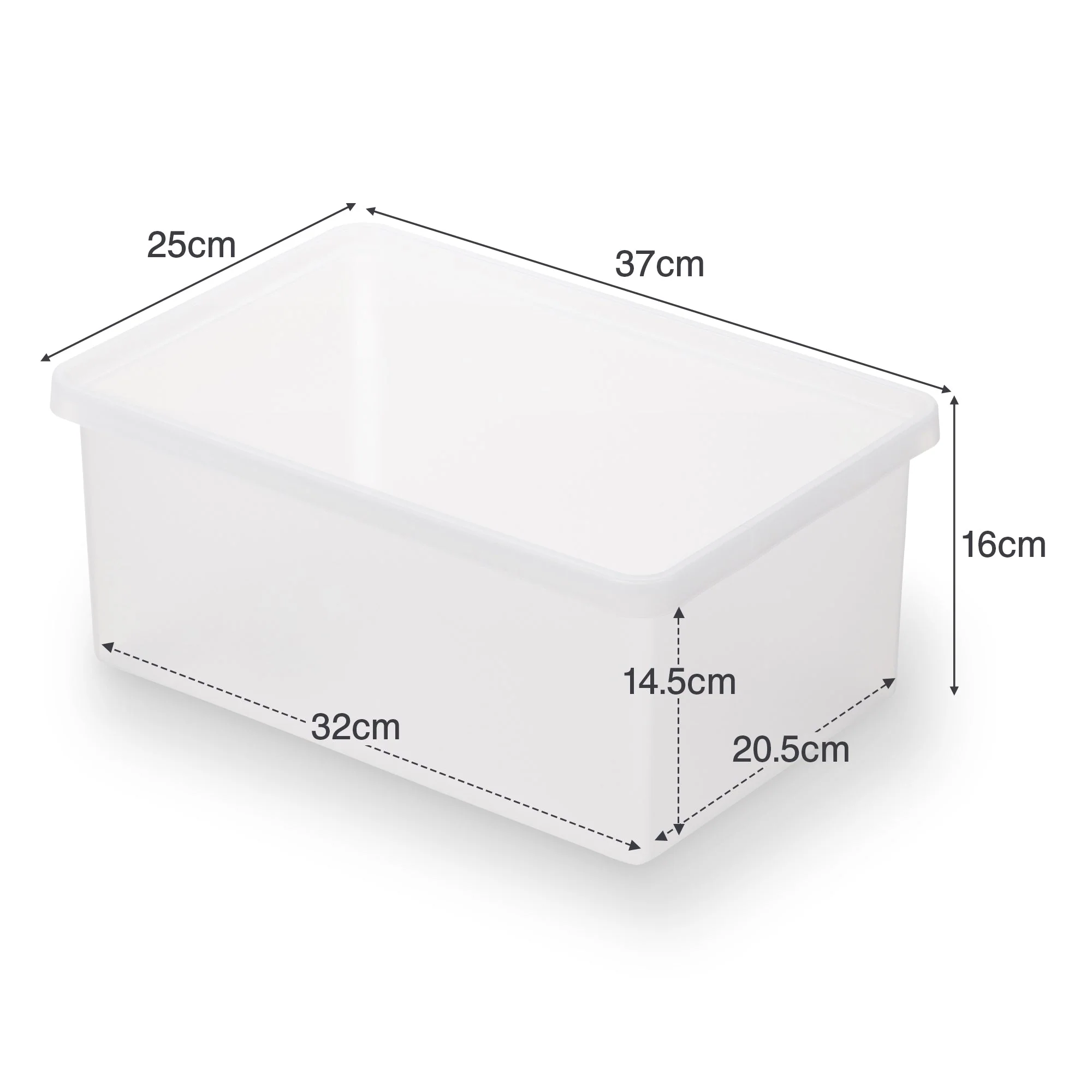 Polypropylene Storage Box - Medium (W14.6 x D9.8 x H6.3") - Image 18