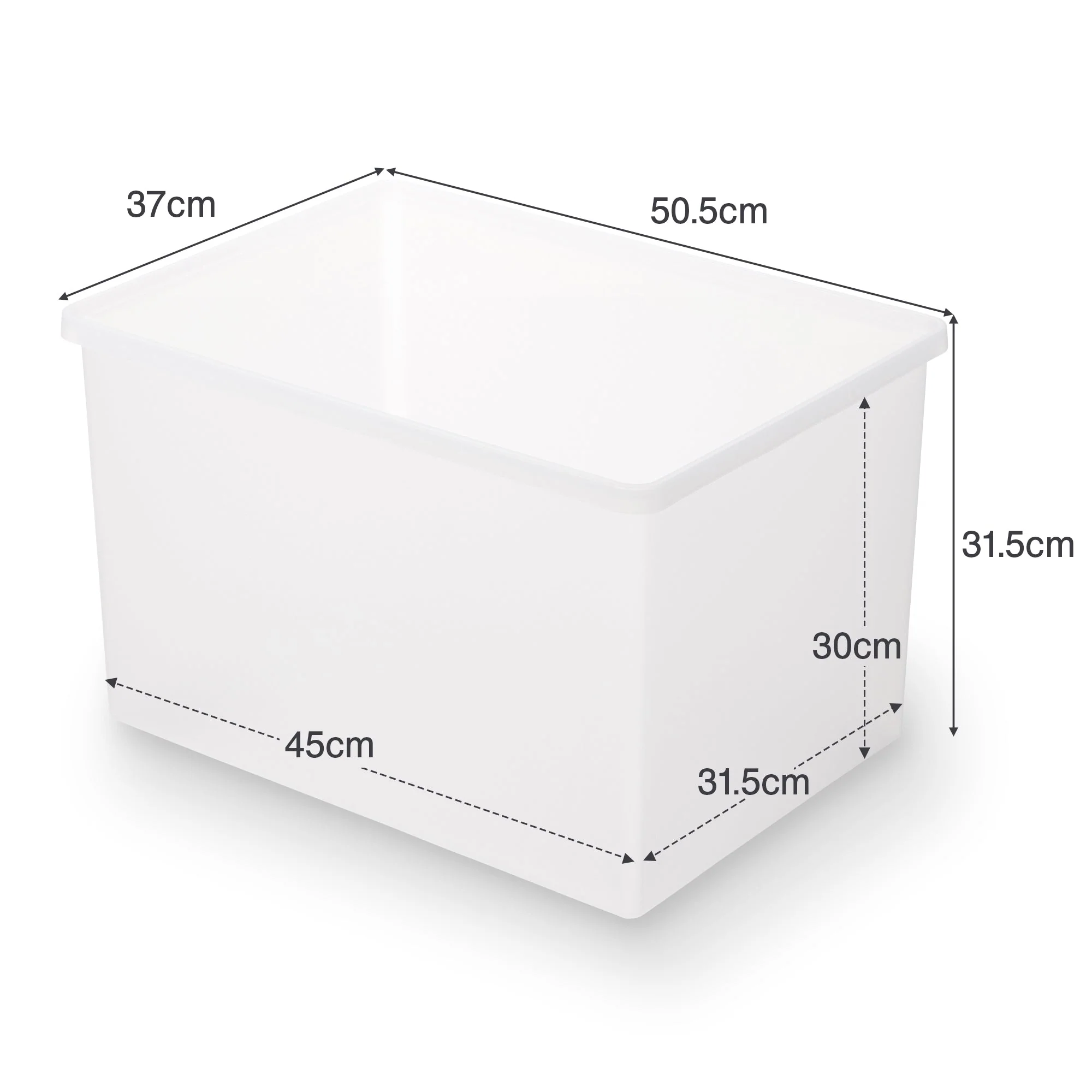 Polypropylene Storage Box Wide - Deep (W19.9 x D14.6 x H12.4") - Image 13