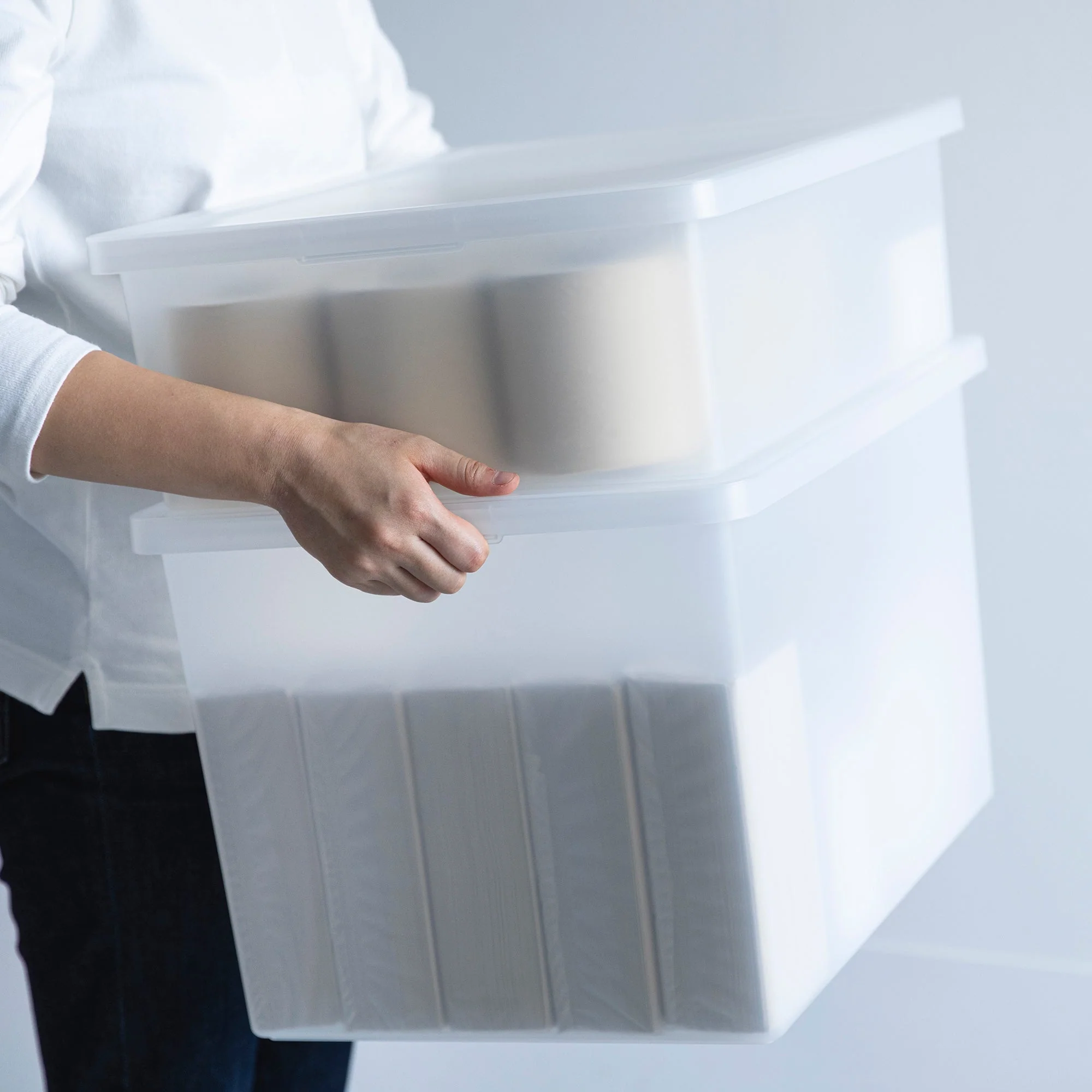 Polypropylene Storage Box Wide - Medium (W19.9 x D14.6 x H6.3") - Image 17