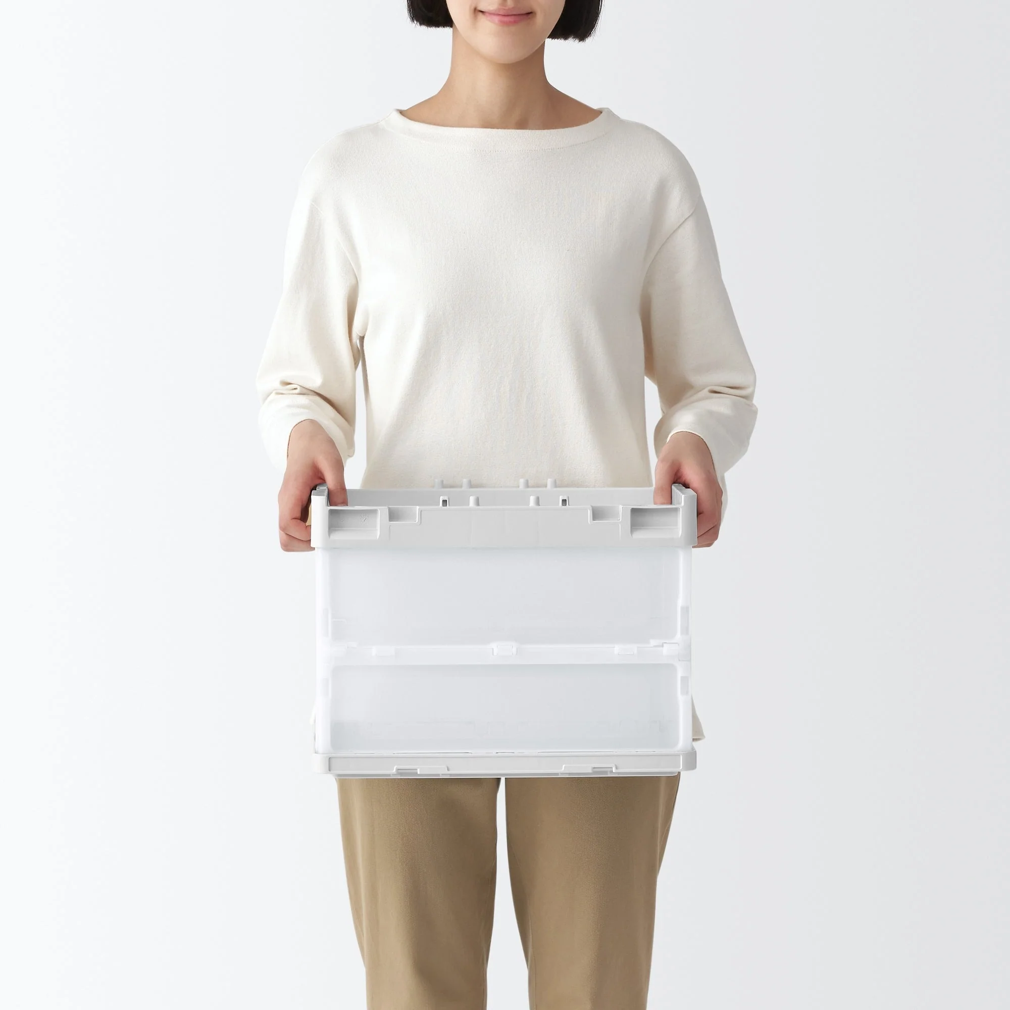 Polypropylene Translucent Folding Crate (21.1 Qt) - Image 2