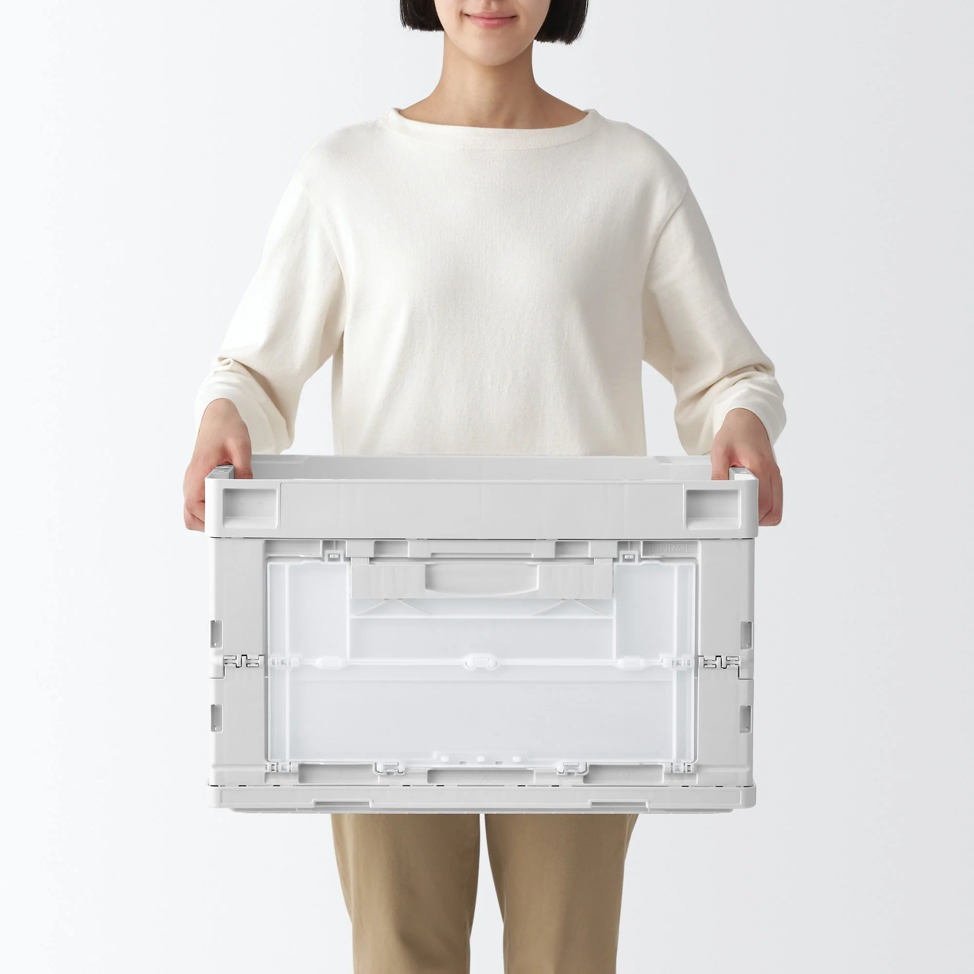 Polypropylene Translucent Folding Crate (52.8 Qt) - Image 2