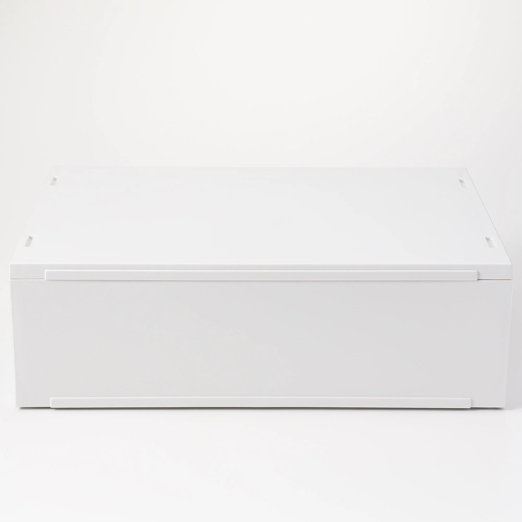 Polypropylene Wide Storage Case White Gray - Shallow (W14.6 x D10.2 x H4.7") - Image 4