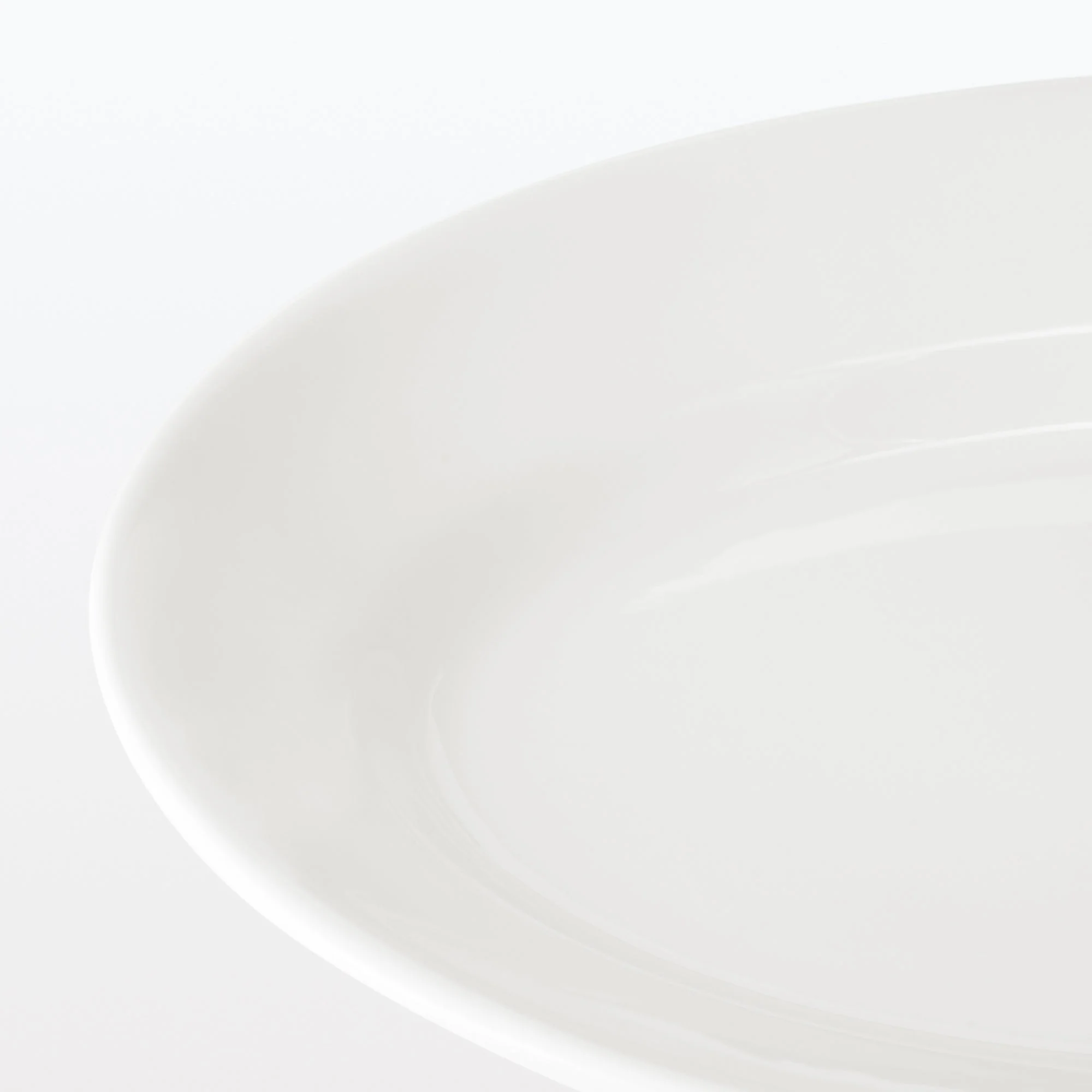 Porcelain Rimmed Oval Plate Large - White - Image 7