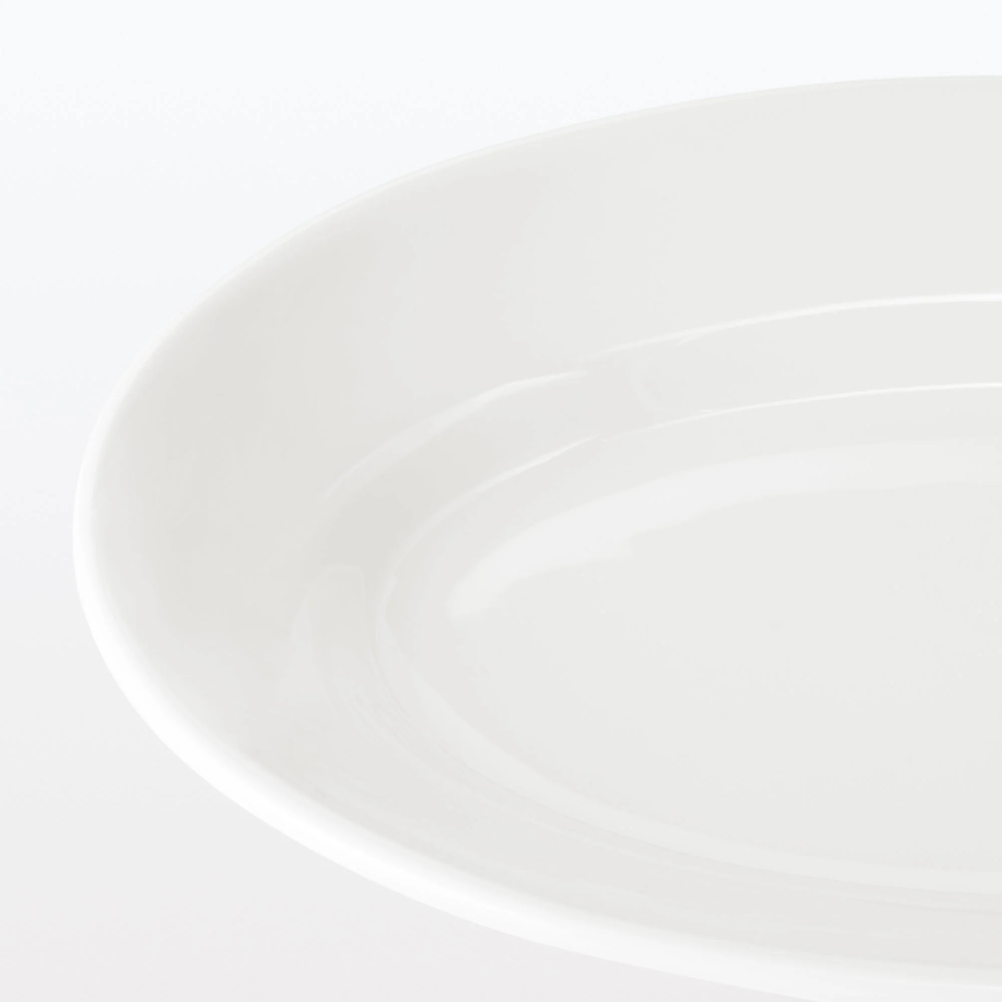 Porcelain Rimmed Oval Plate Medium - White - Image 6