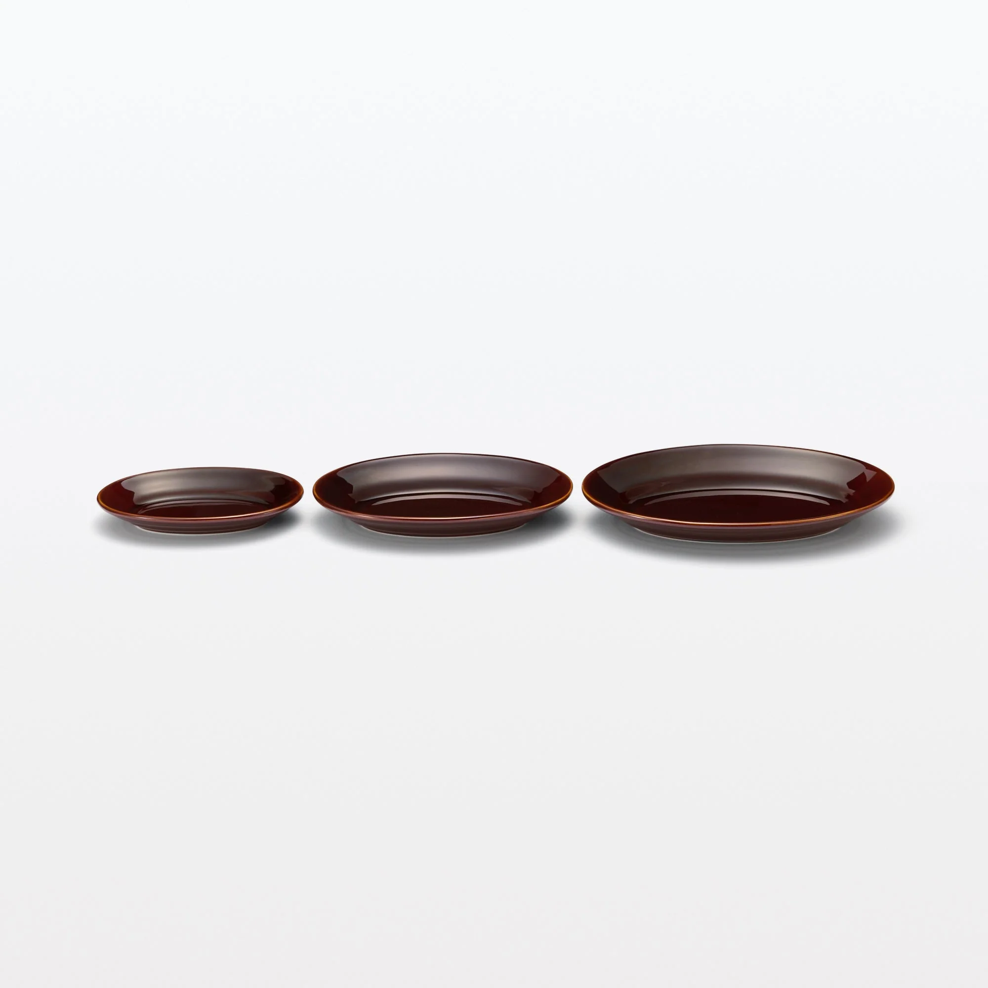 Porcelain Rimmed Oval Plate Small - Brown Glaze - Image 7