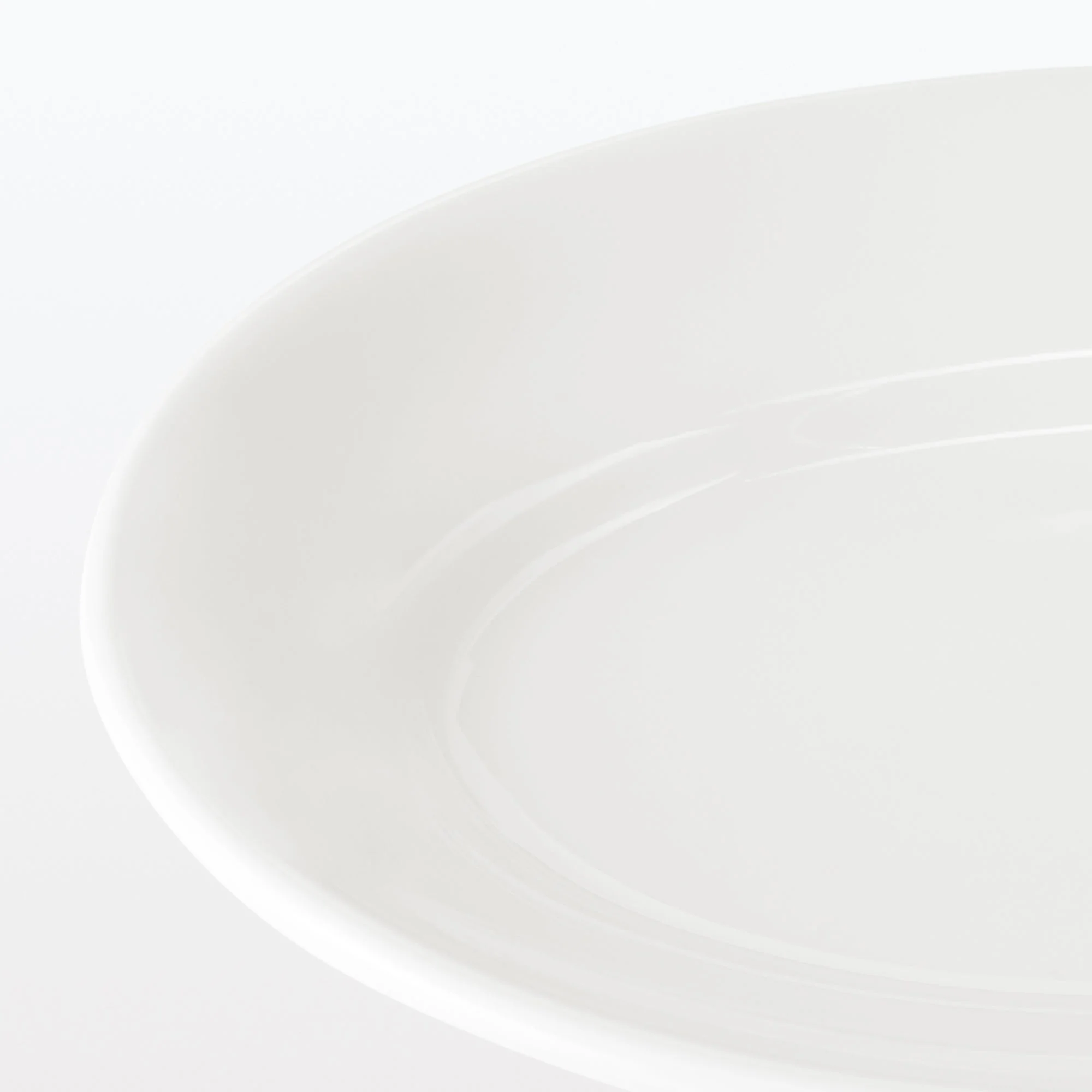 Porcelain Rimmed Oval Plate Small - White - Image 6