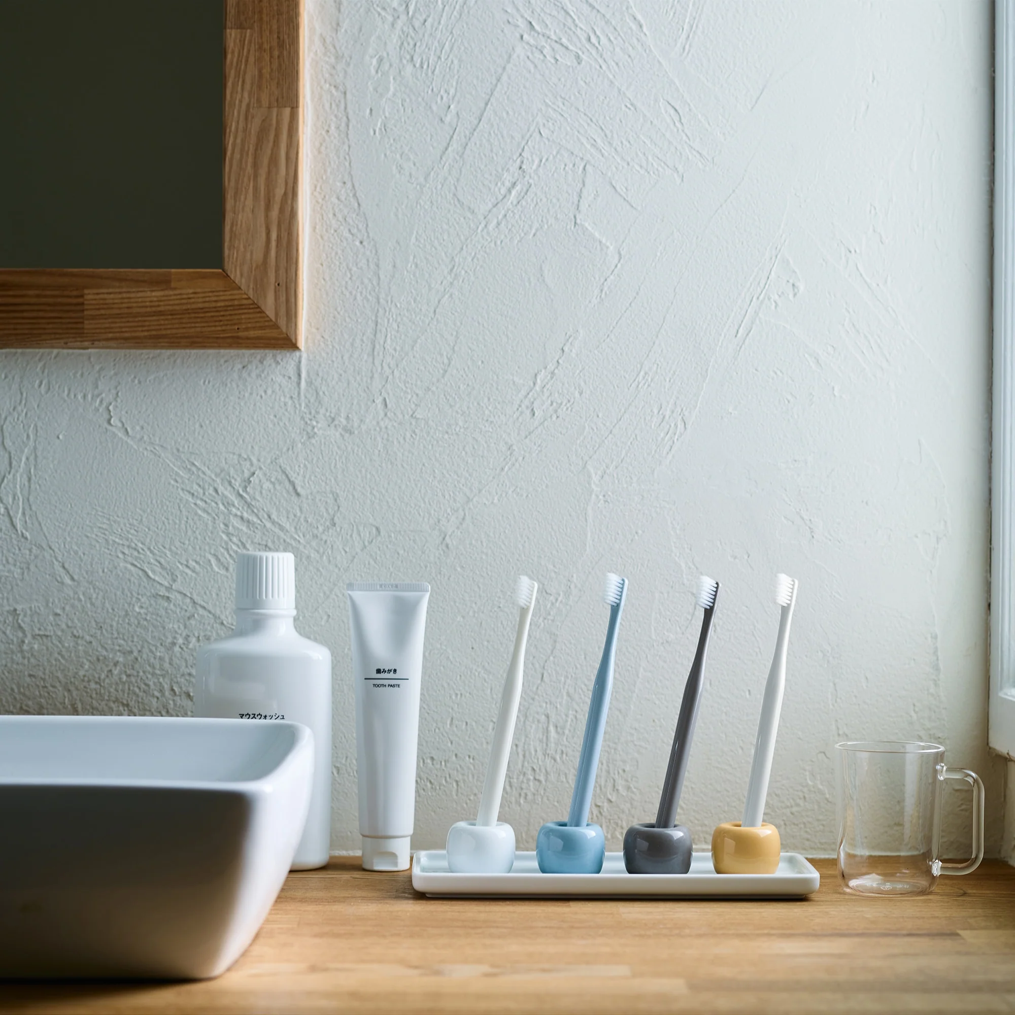 Porcelain Toothbrush Stand - Pink - Image 4