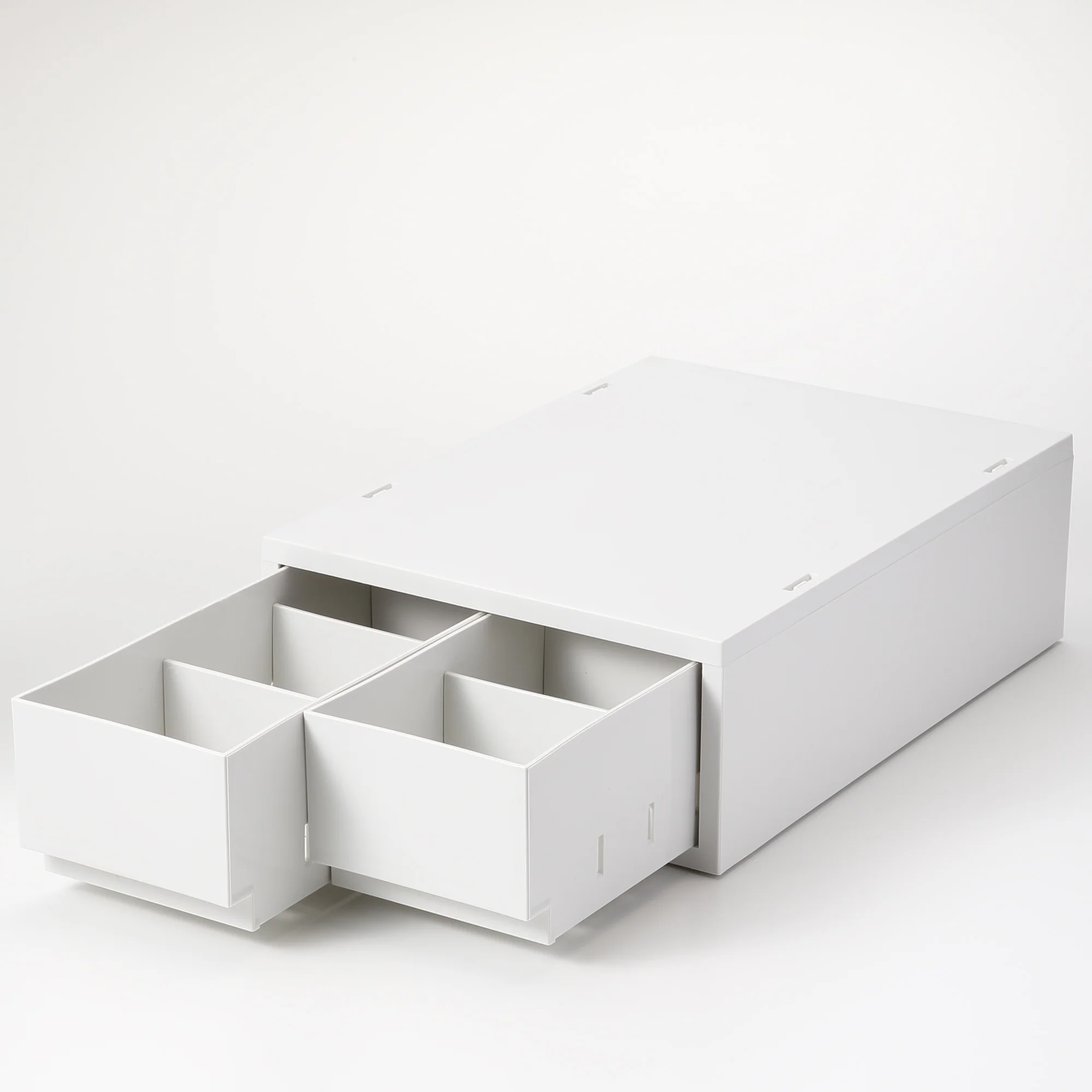 Polypropylene Case 2 Drawer - Shallow (W10.2 x D14.6 x H4.7") - Image 2