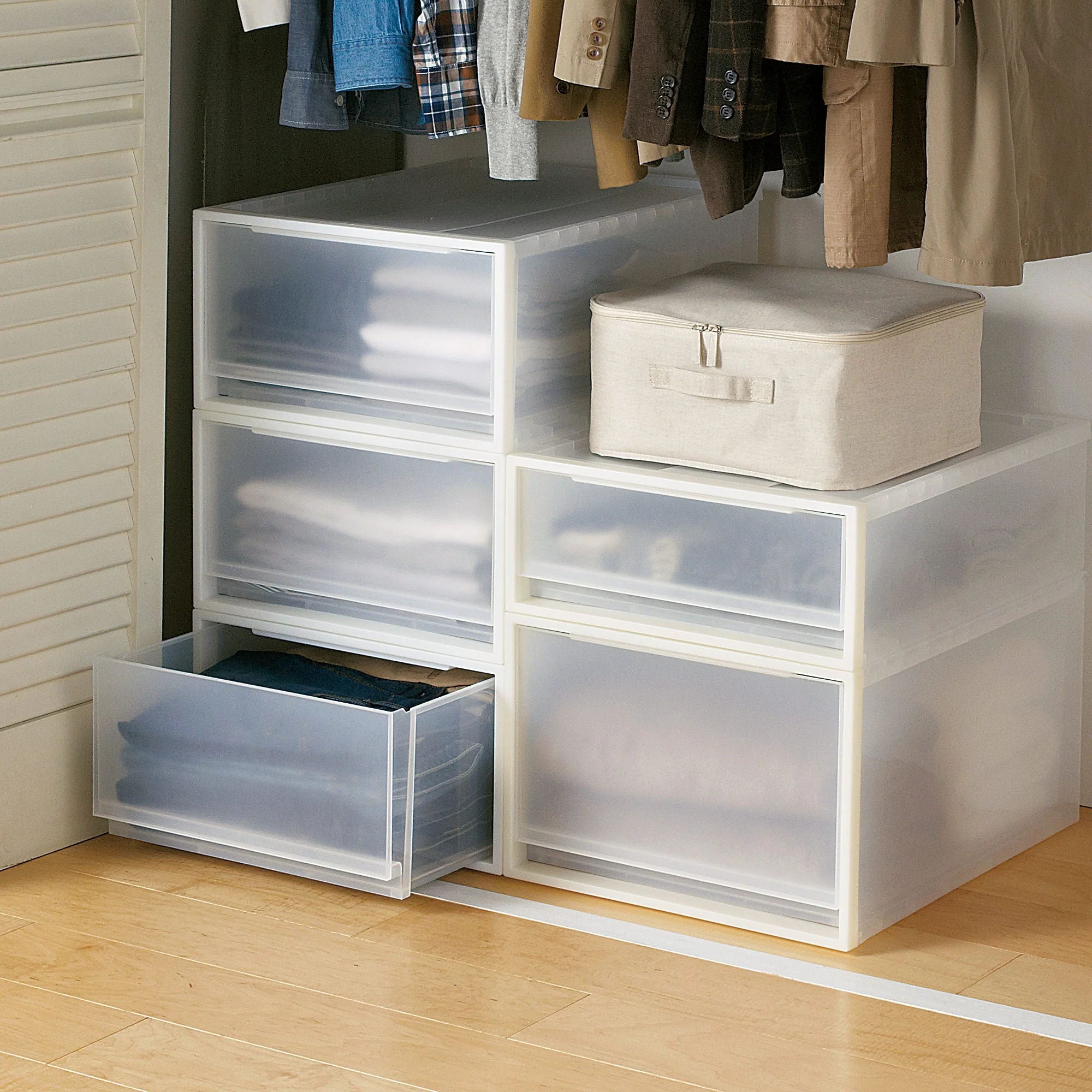 Polypropylene Storage Closet Drawer - Large (W17.5 x D21.6 x H11.8") - Image 2