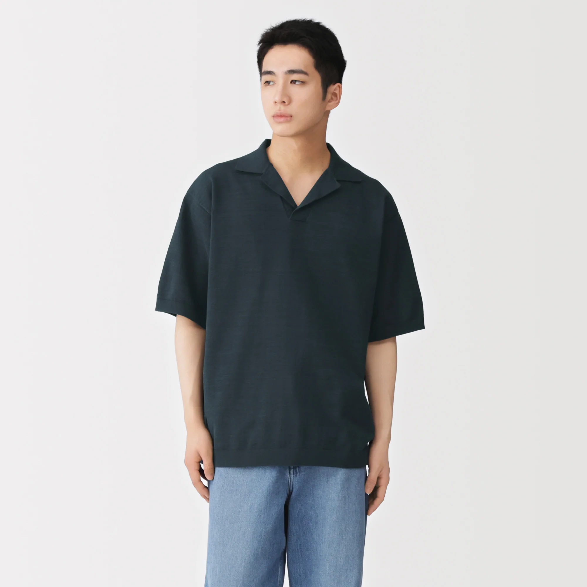 Quick Dry Open Collar Shirt