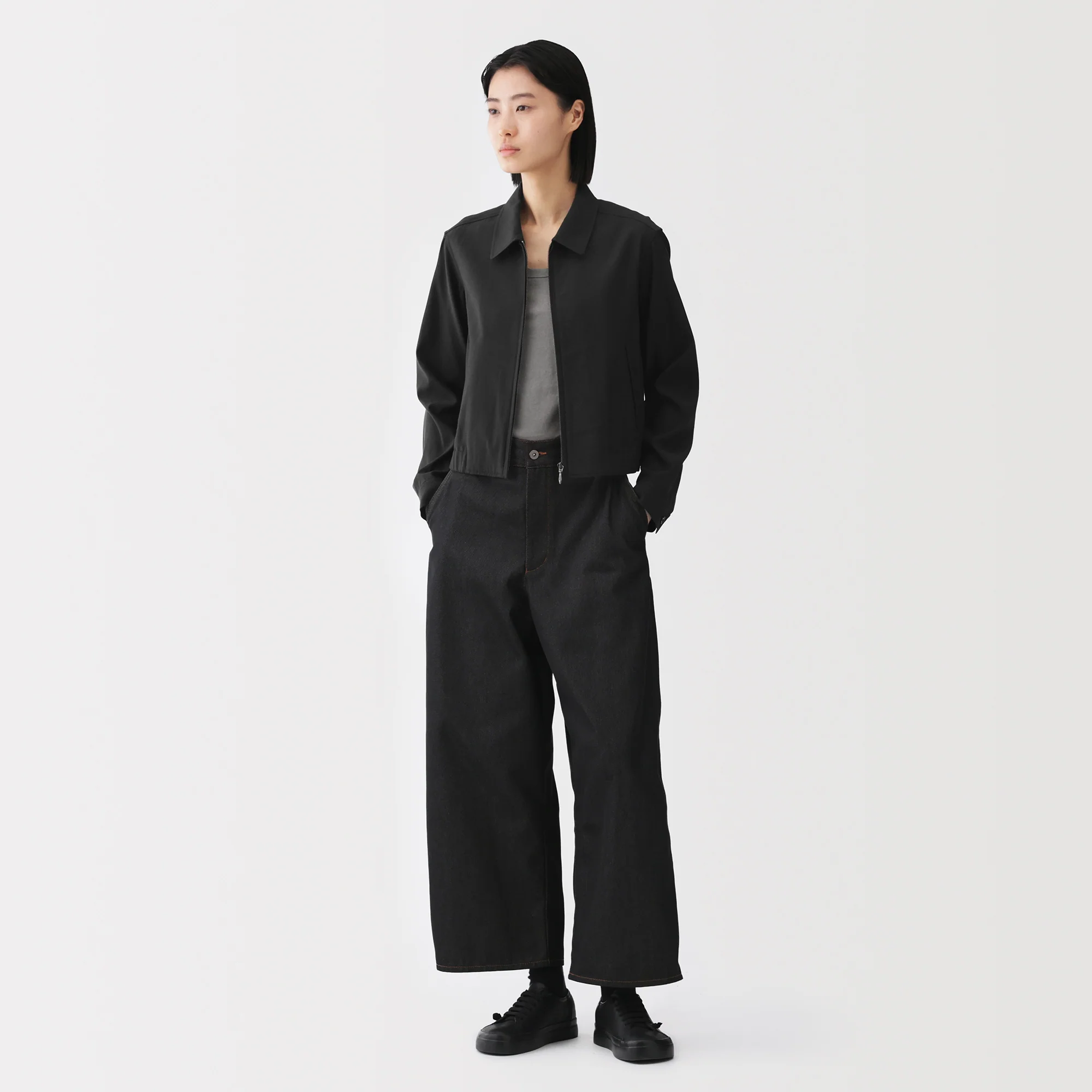 Labo Rayon Cotton Short Blouson - Image 14