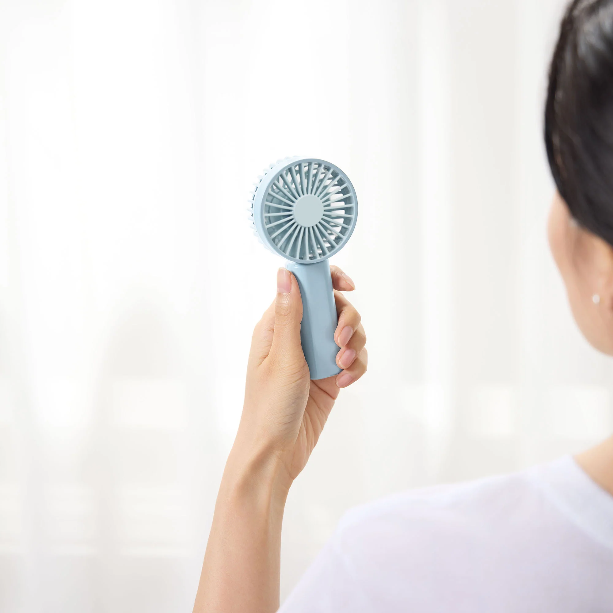 Rechargeable Compact Handheld Fan - Blue