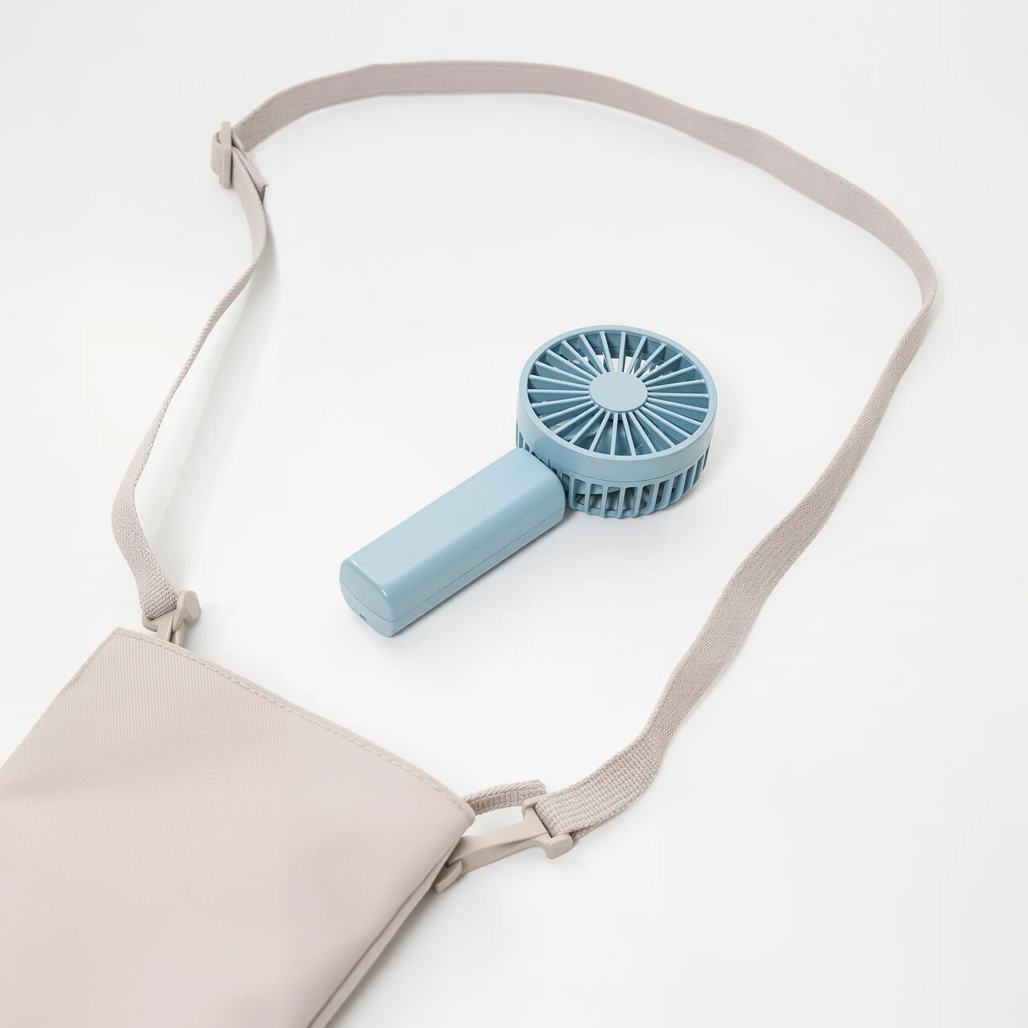 Rechargeable Compact Handheld Fan - Blue - Image 10