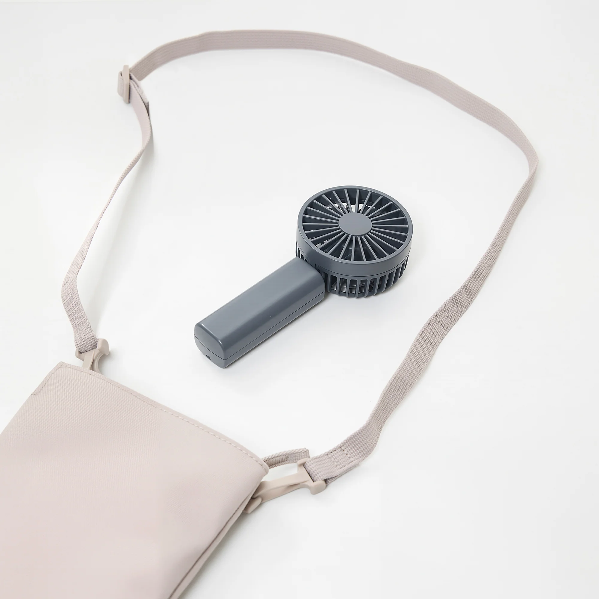 Rechargeable Compact Handheld Fan - Gray - Image 10