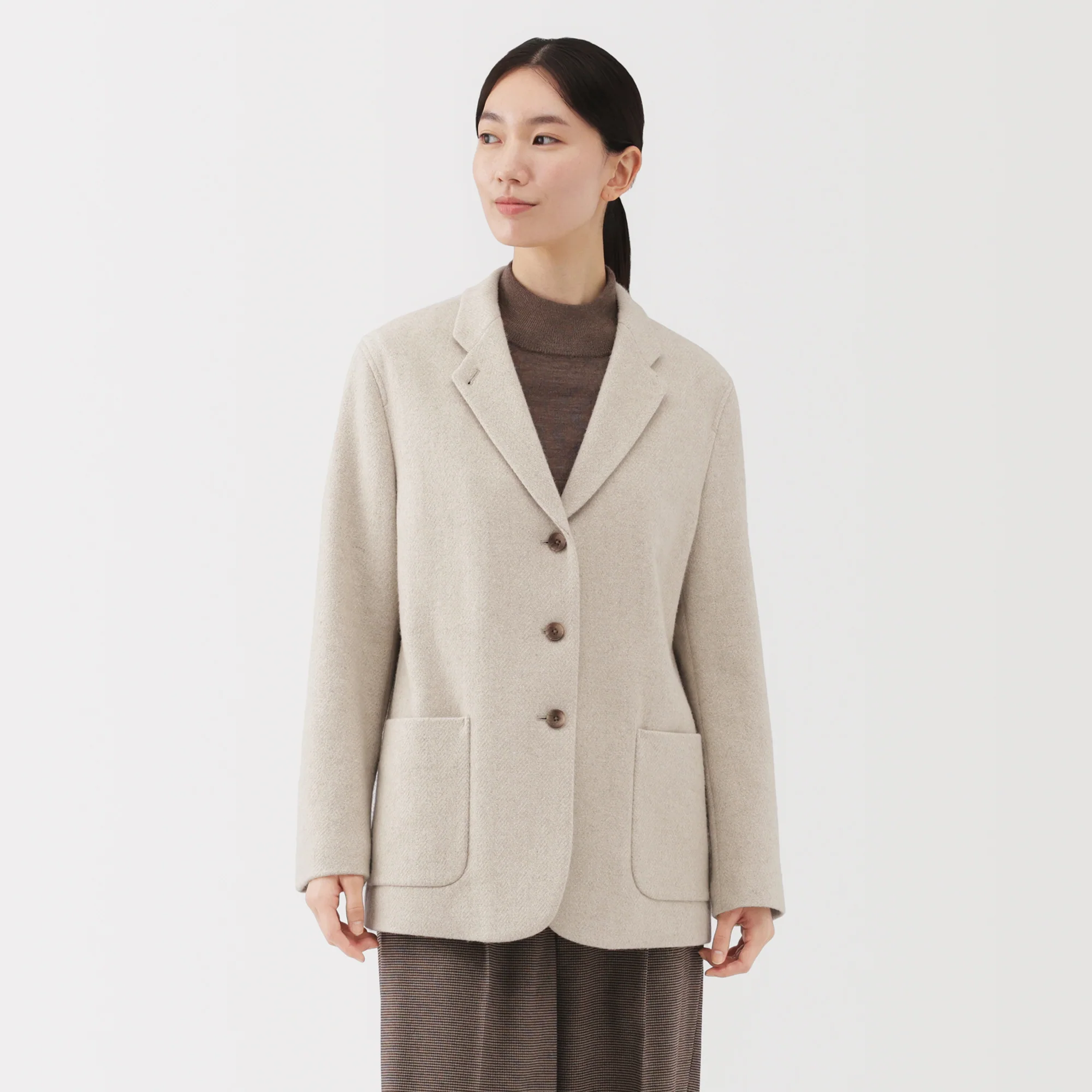 Reclaimed Wool Blend Tweed Jacket - Image 3