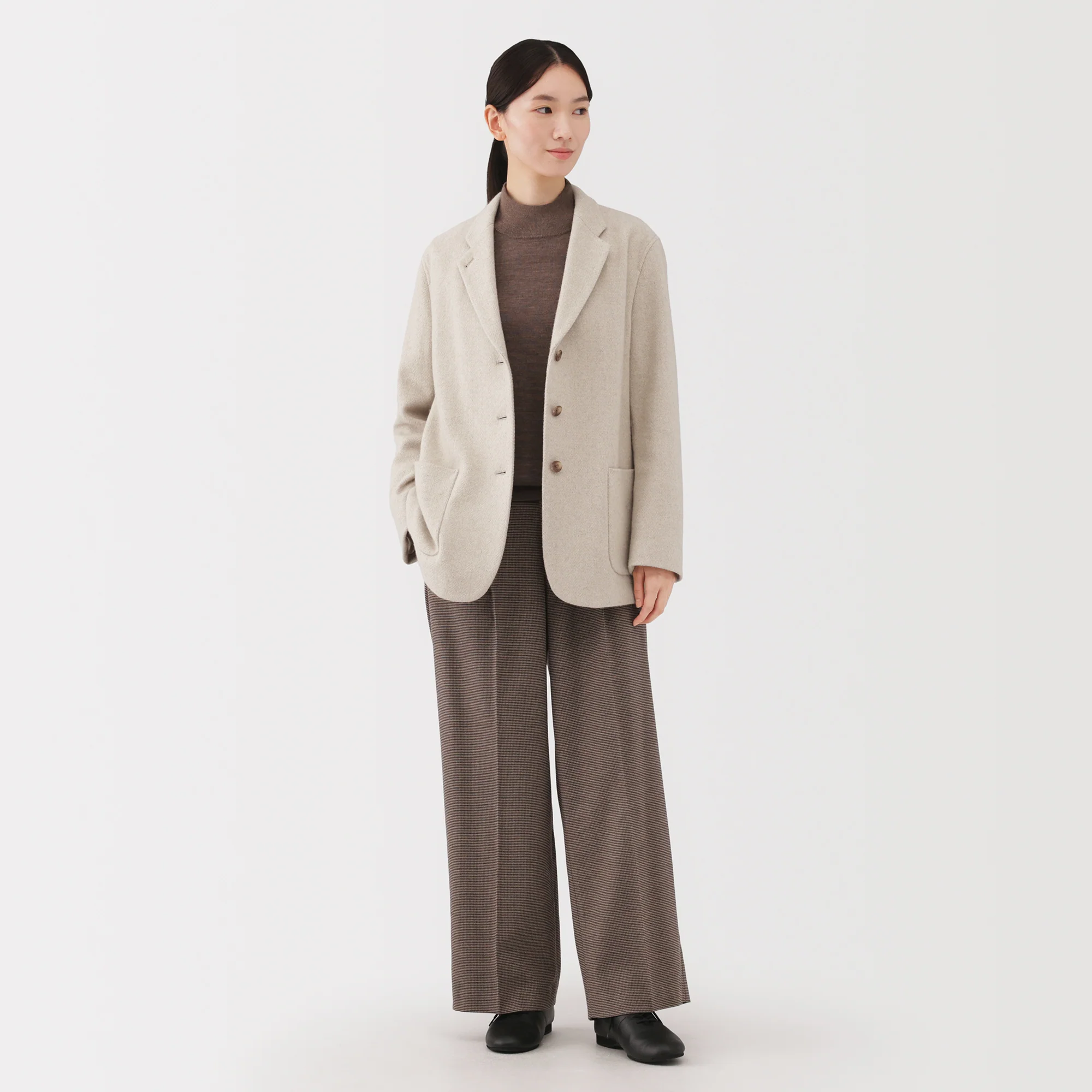 Reclaimed Wool Blend Tweed Jacket - Image 4