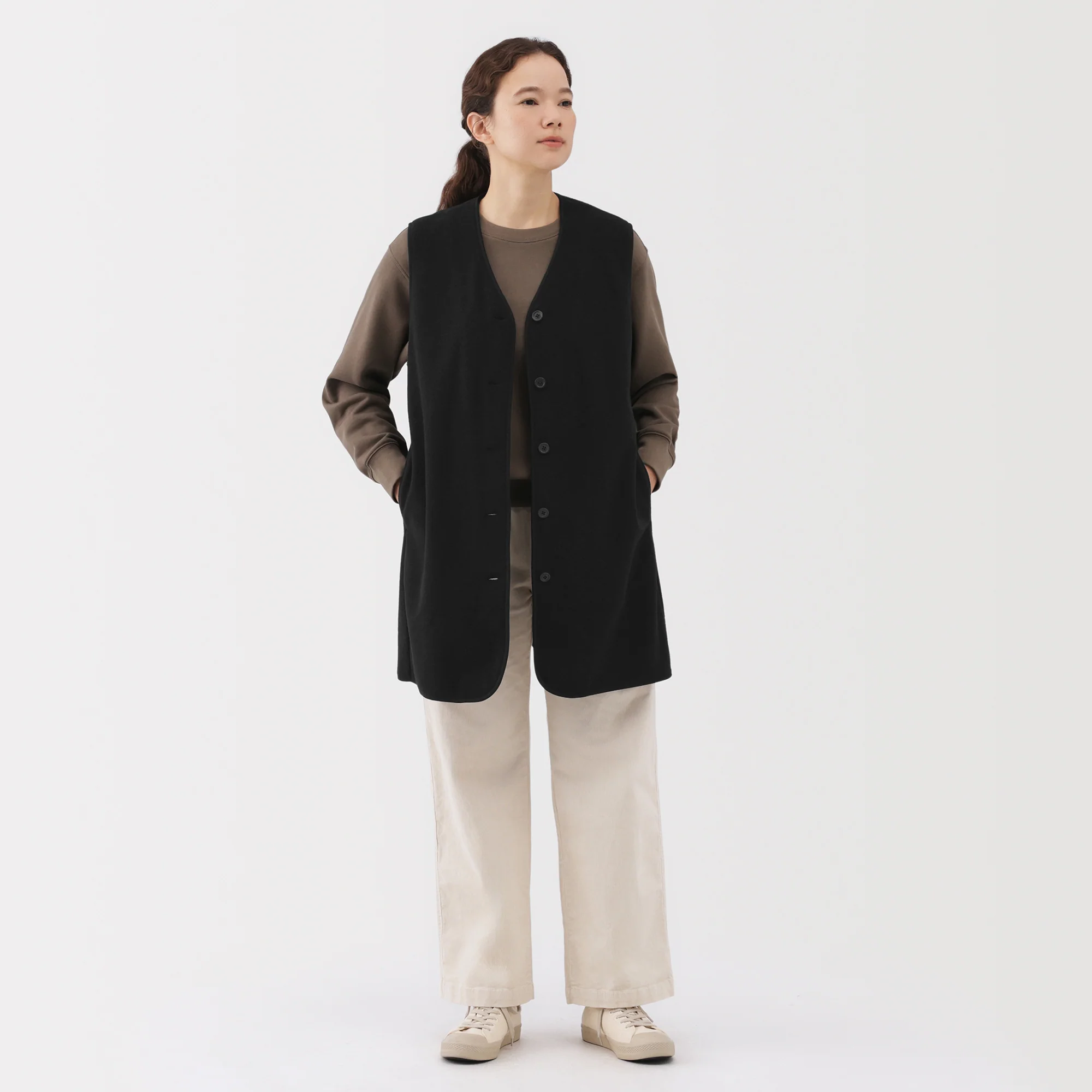 Recyclable Fleece Long Gilet - Image 19