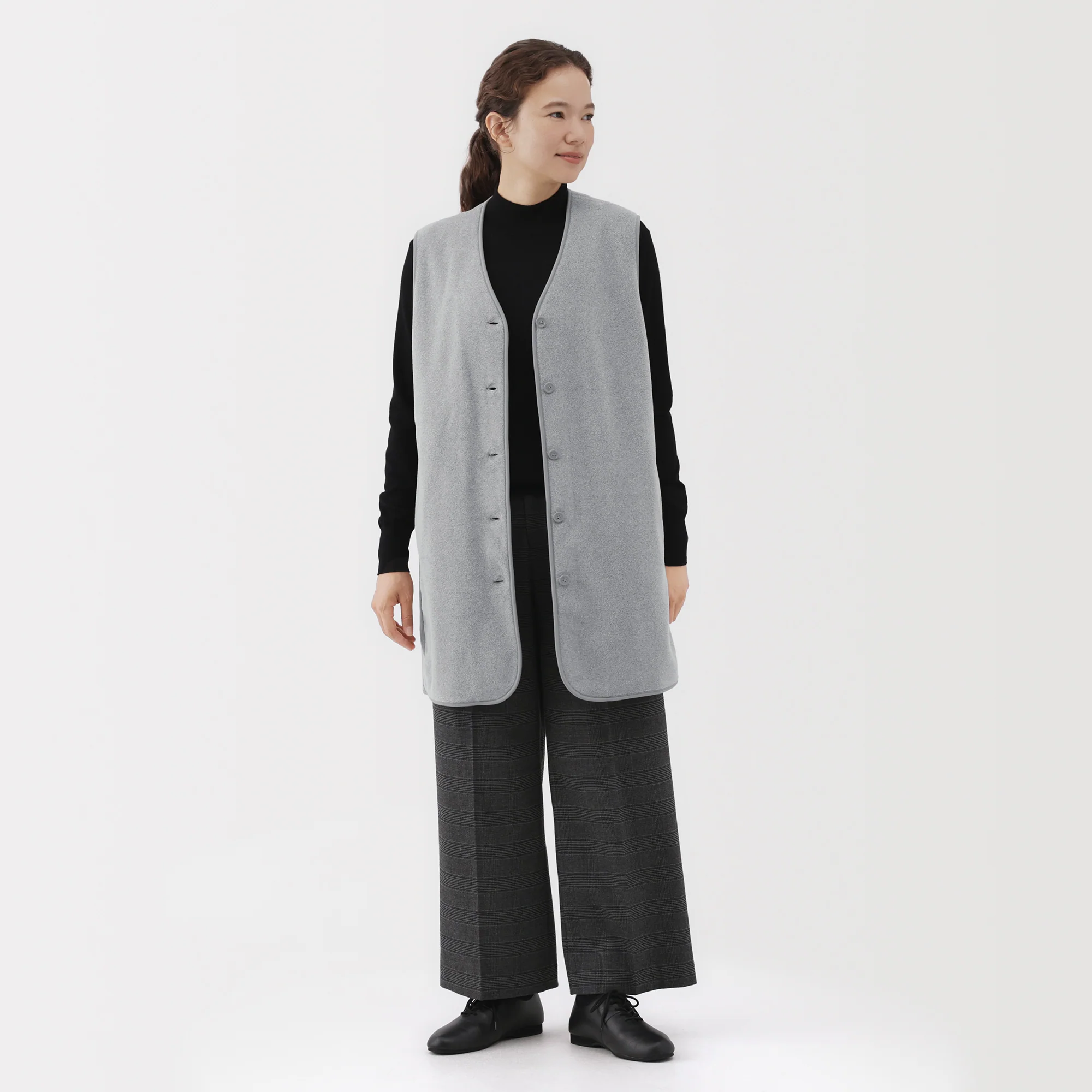 Recyclable Fleece Long Gilet - Image 3