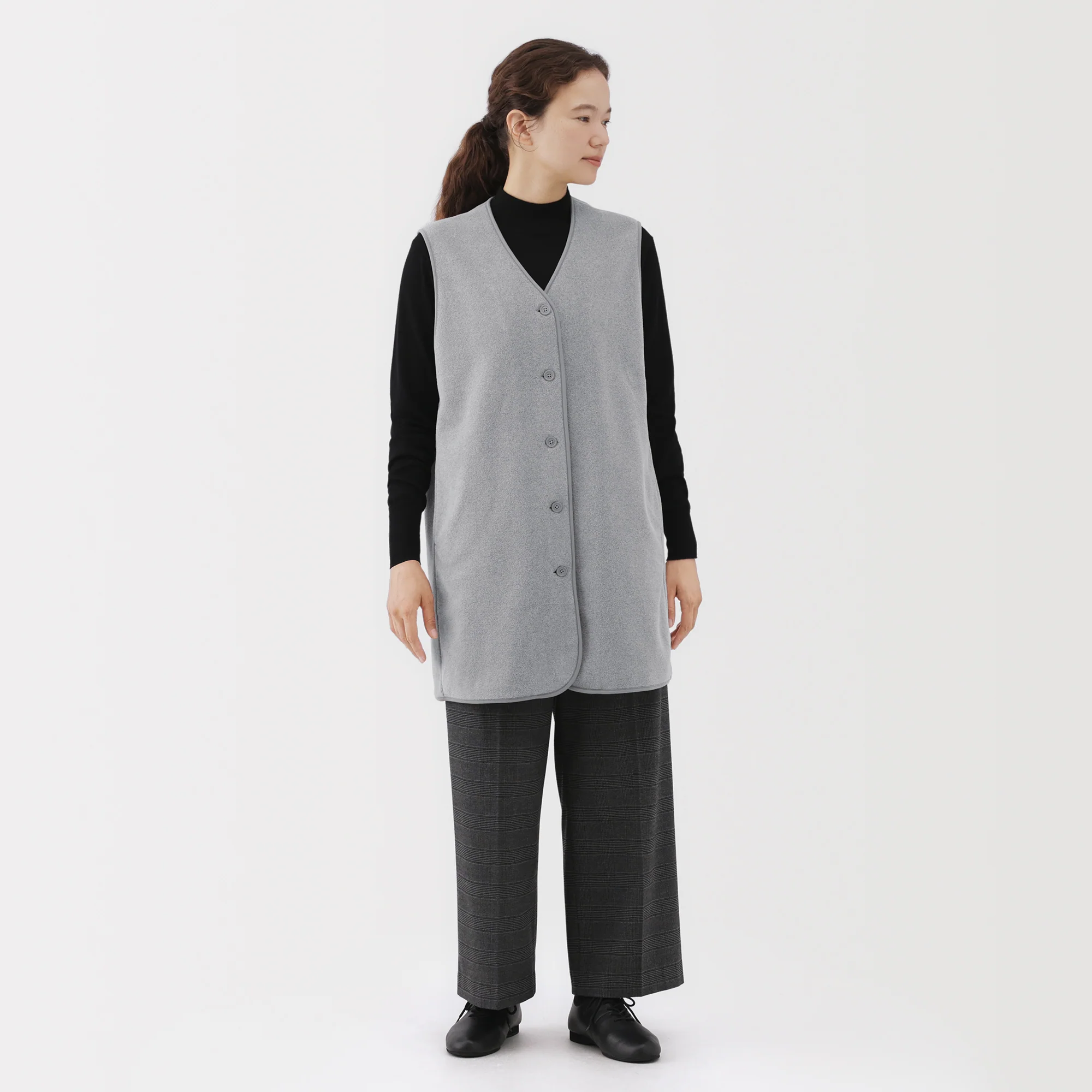 Recyclable Fleece Long Gilet - Image 4