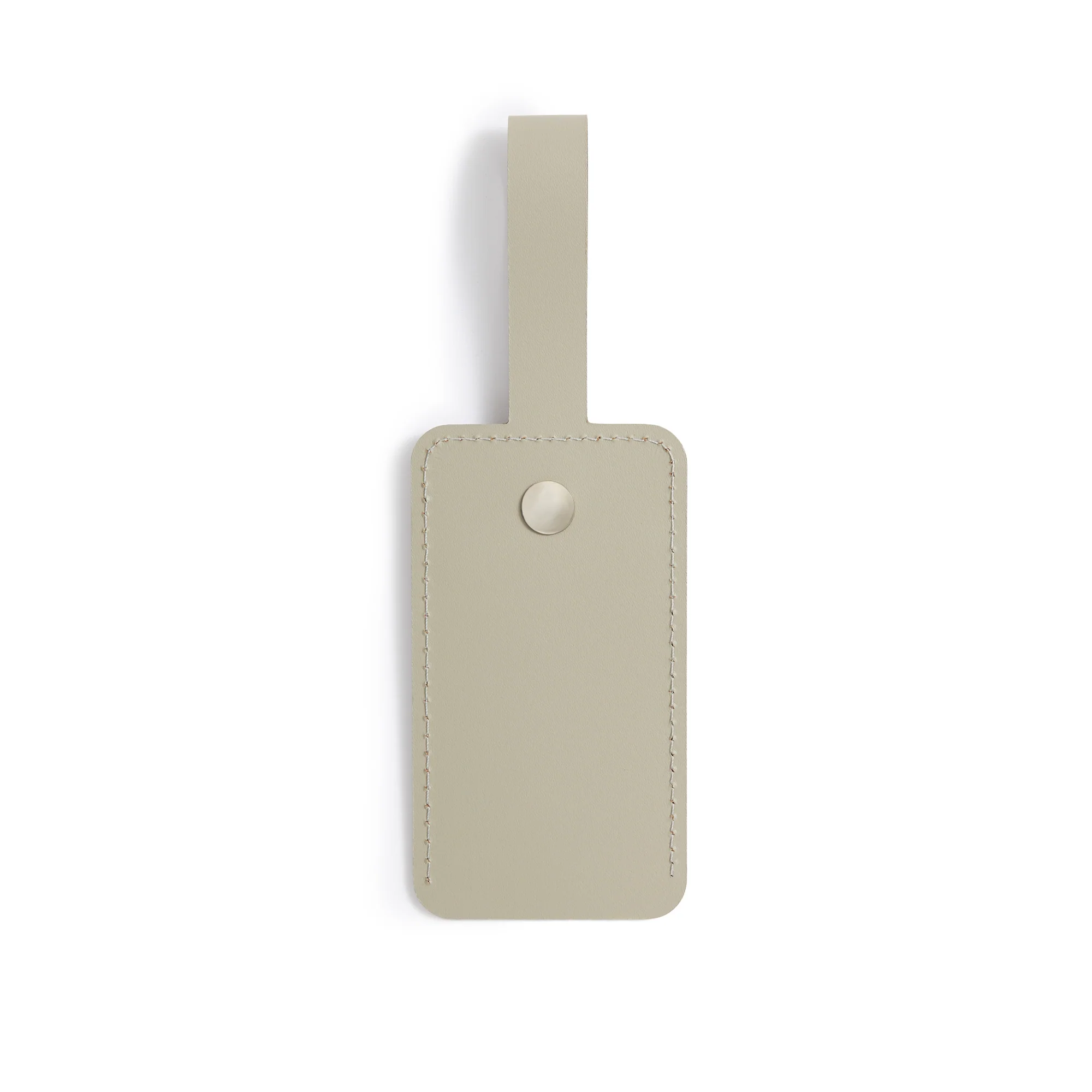 Recycled Leather Luggage Tag - Ash