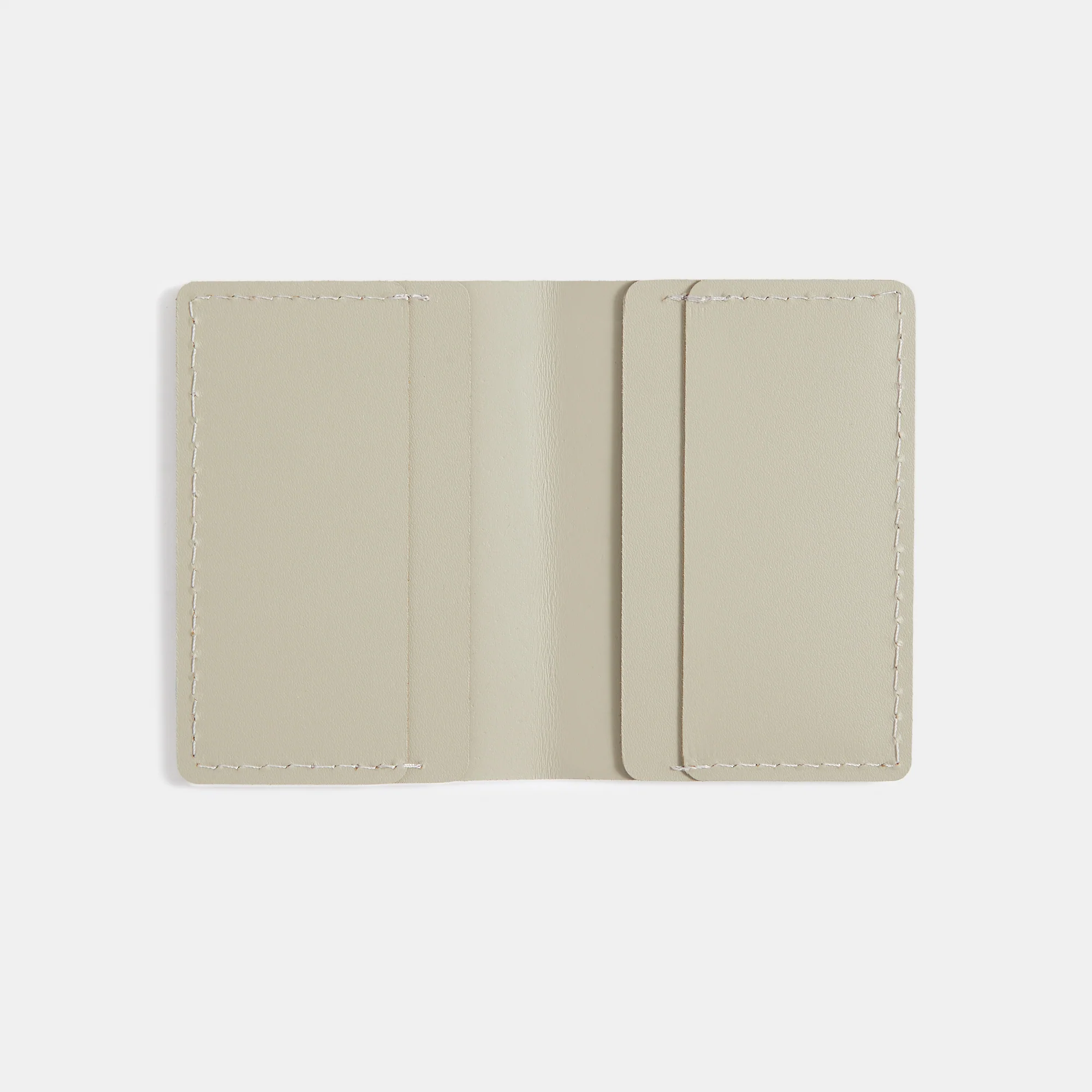 Recycled Leather Travel Card Holder - Ash - Image 2