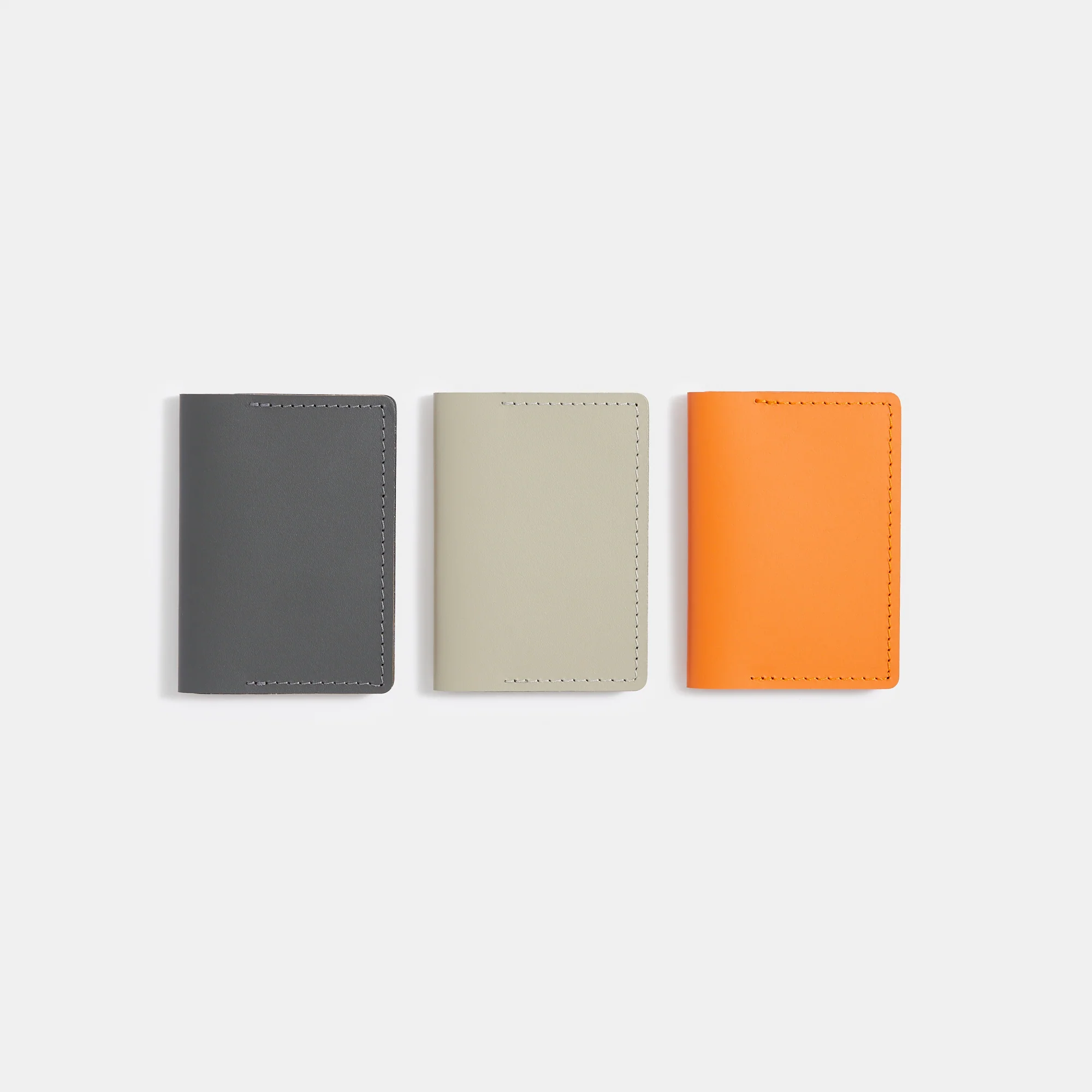 Recycled Leather Travel Card Holder - Ash - Image 4