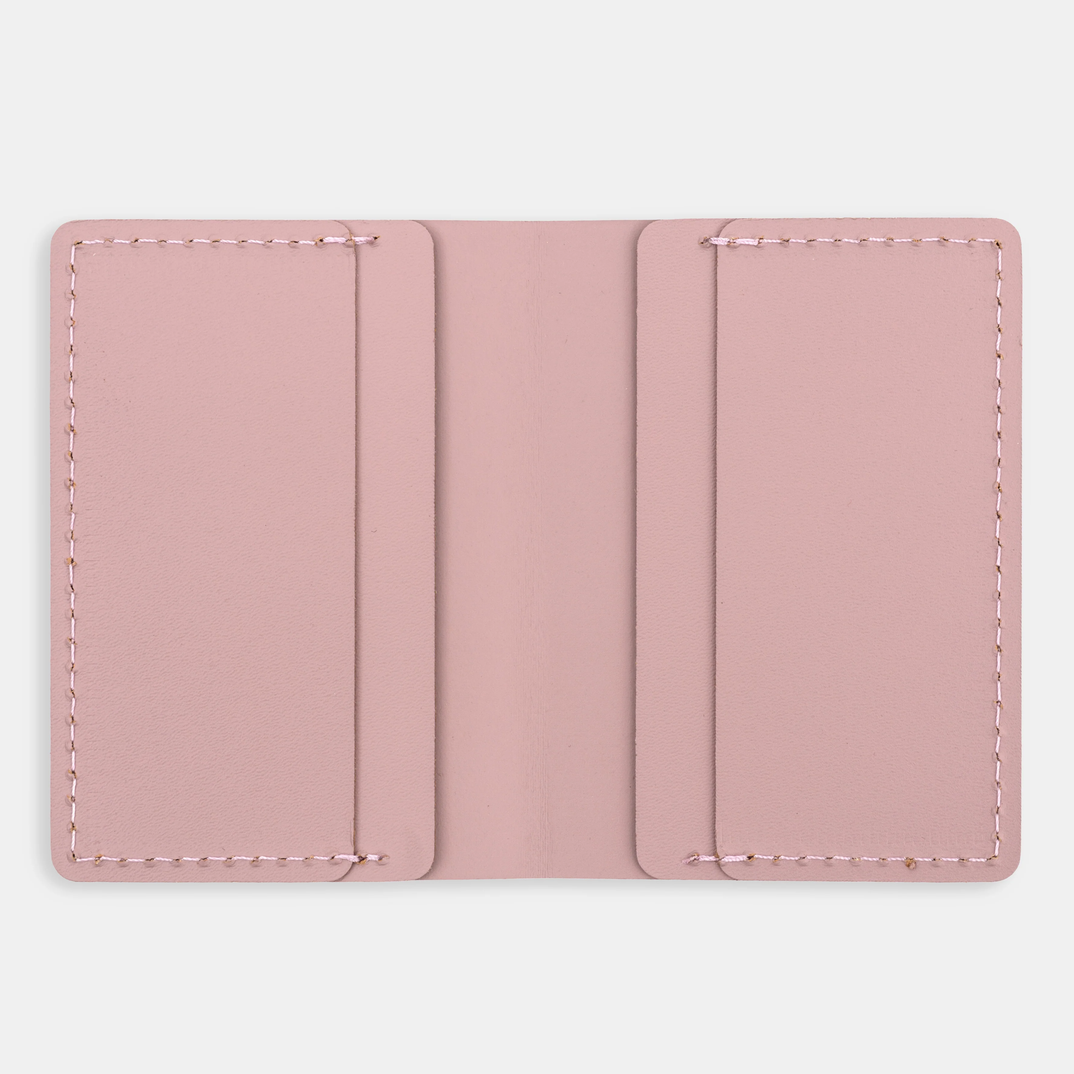 Recycled Leather Travel Card Holder - Pink - Image 3