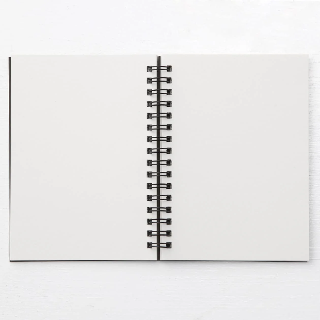 A6 Recycled Paper Double Ring Blank Notebook - Dark Gray - Image 2