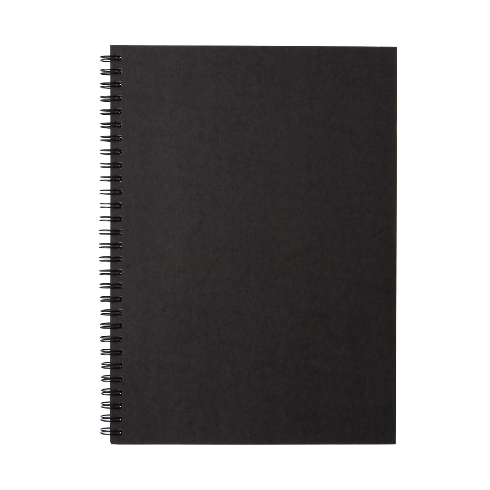 B5 Recycled Paper Double Ring Blank Notebook - Dark Gray