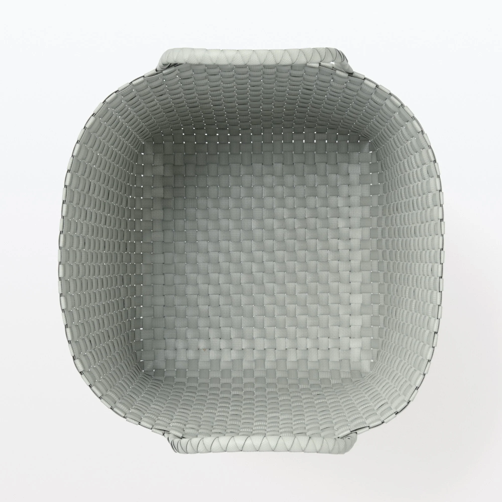 Recycled Polypropylene Strap Weave Basket - Gray - Large (dia. 15.7 x H12.6") - Image 4
