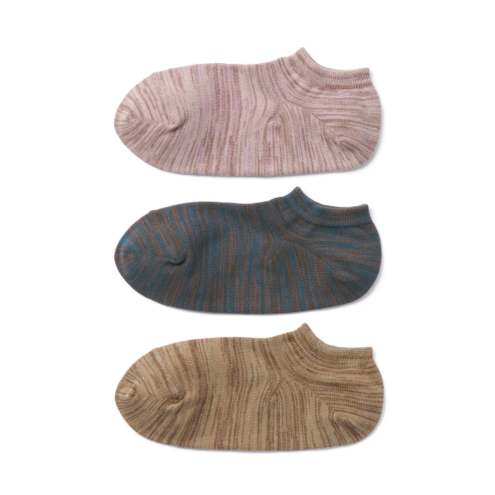Right Angle Excess Yarn Sneaker Socks Pack of 3 - Image 2