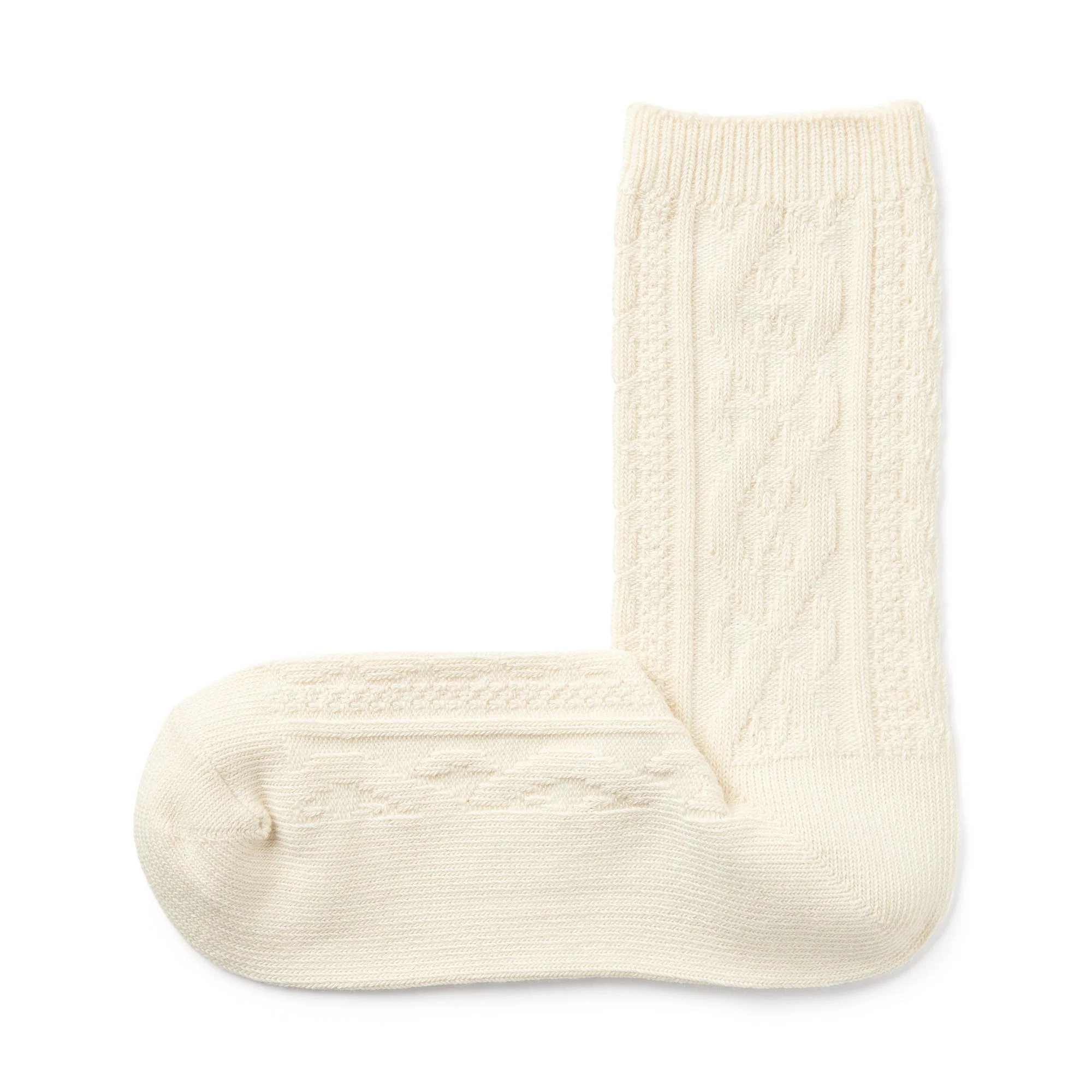 Right Angle Loose Top Cable Stitch Socks - Image 4