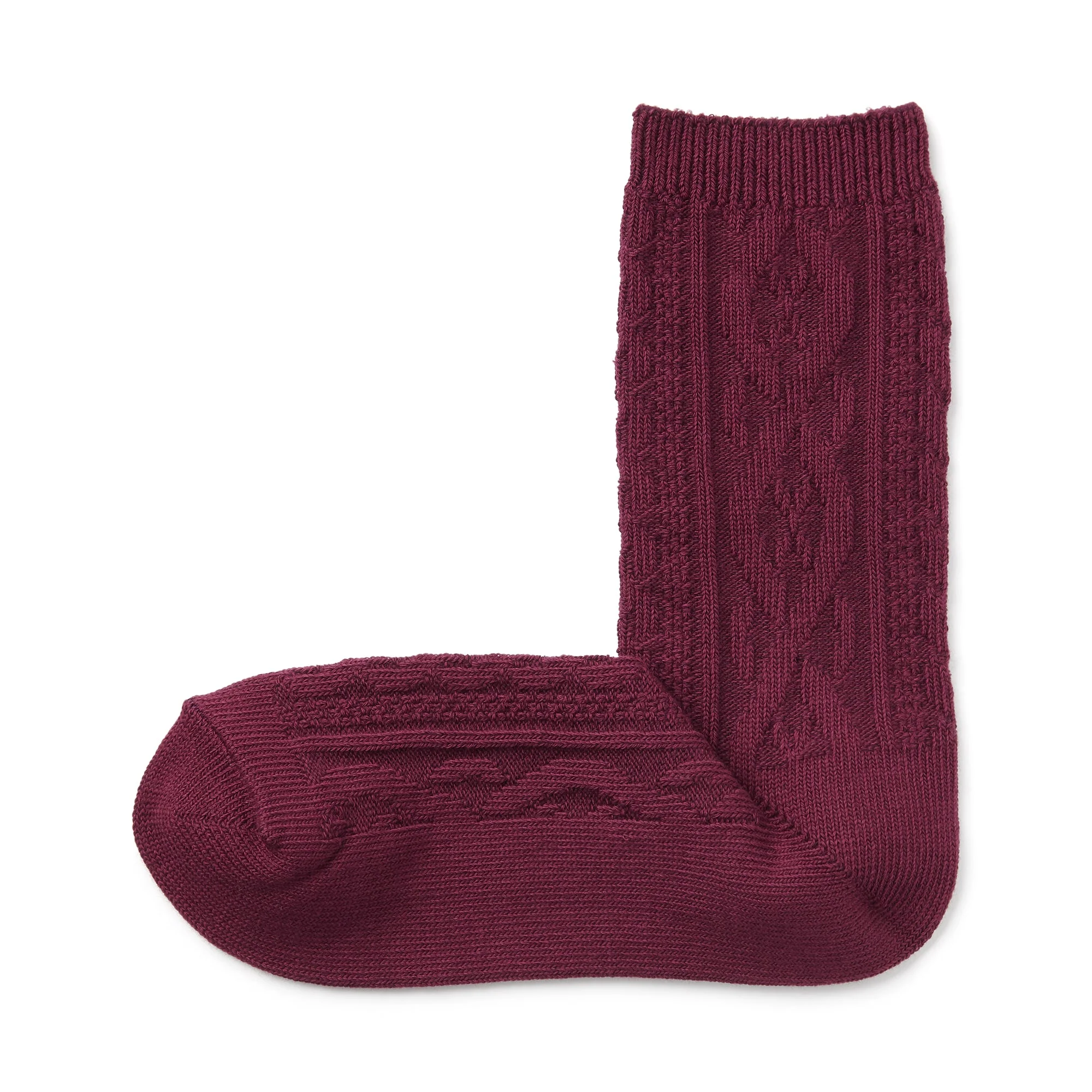 Right Angle Loose Top Cable Stitch Socks - Image 6