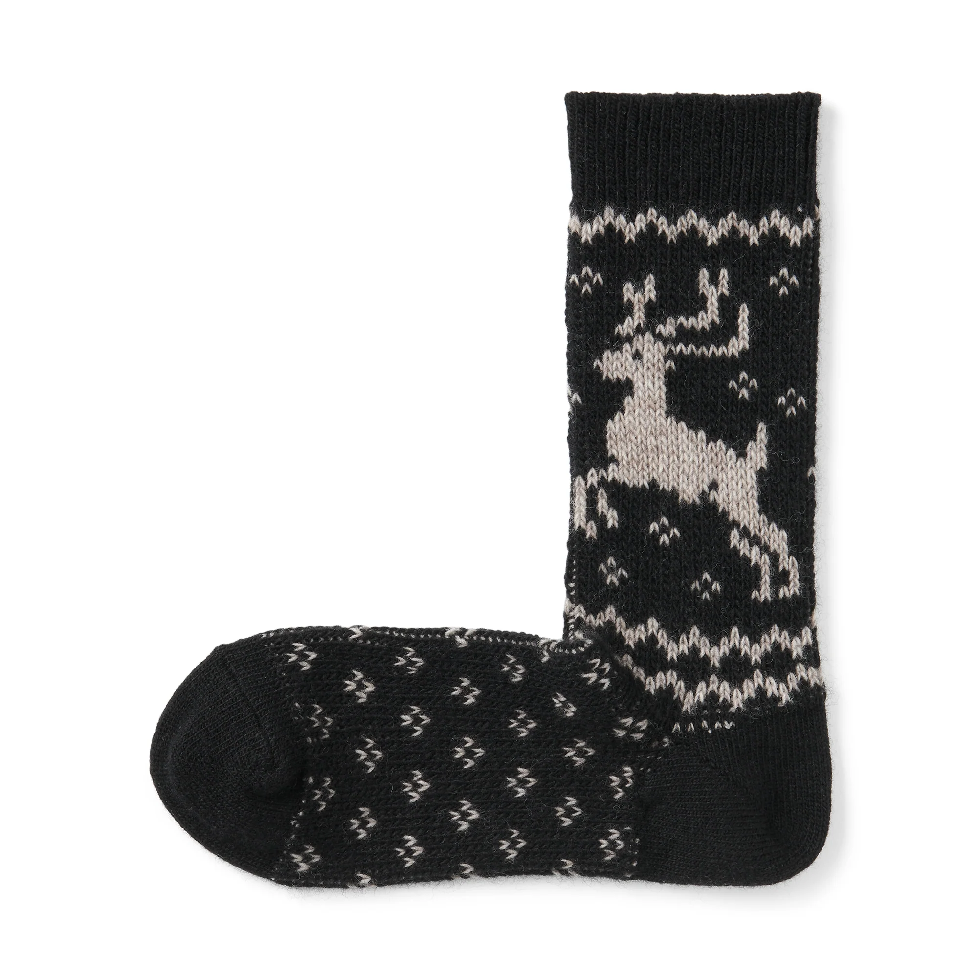Right Angle Loose Top Reindeer Pattern Socks - Image 7