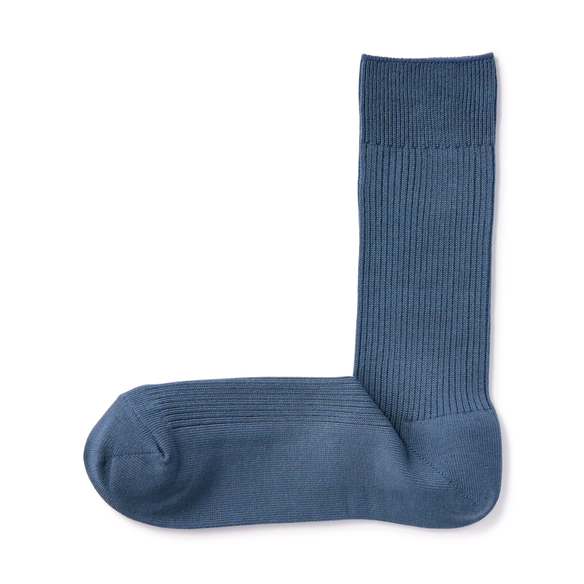 Right Angle Ribbed Long Socks