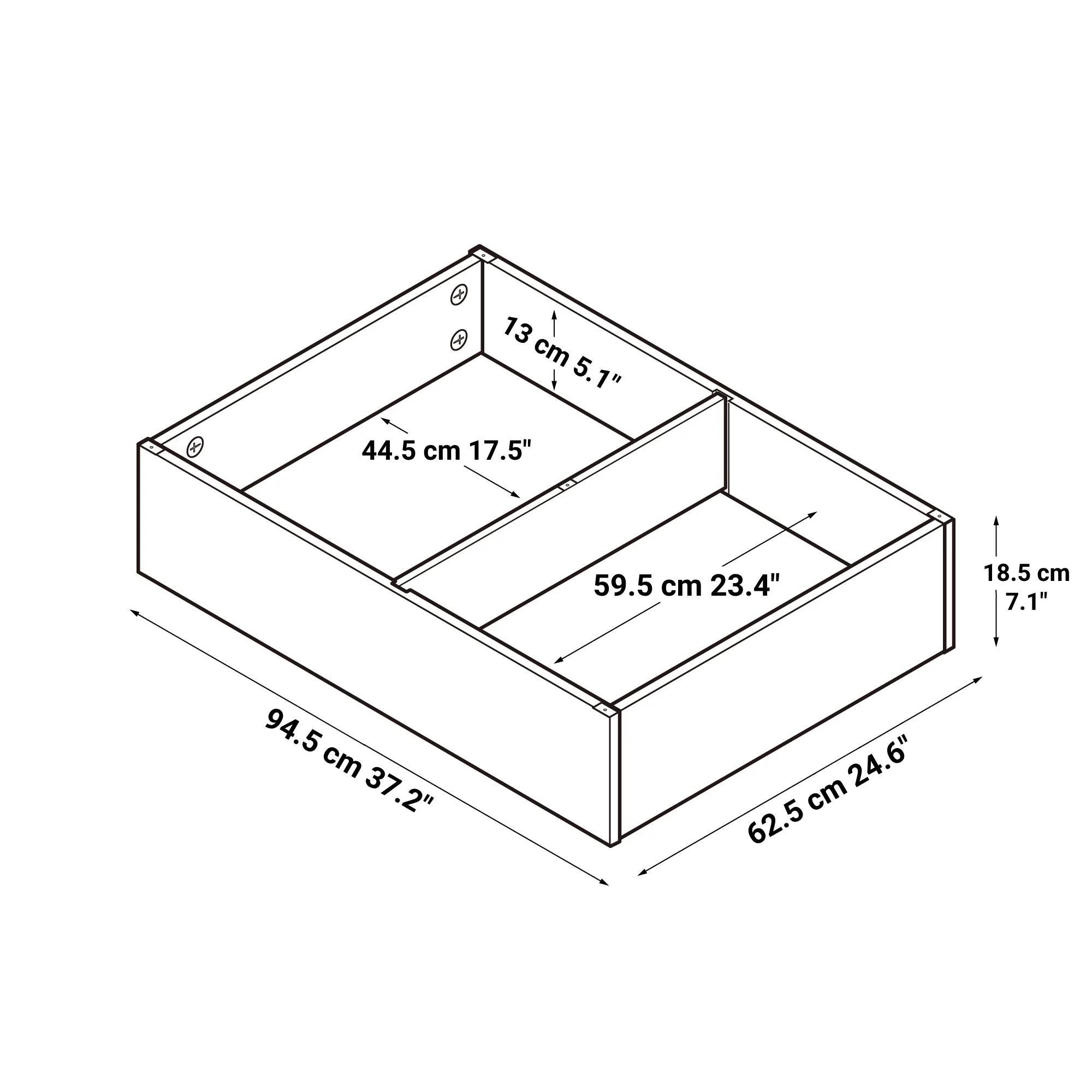 [HD] Rubberwood Wooden Bed Storage Box with Divider - Image 10