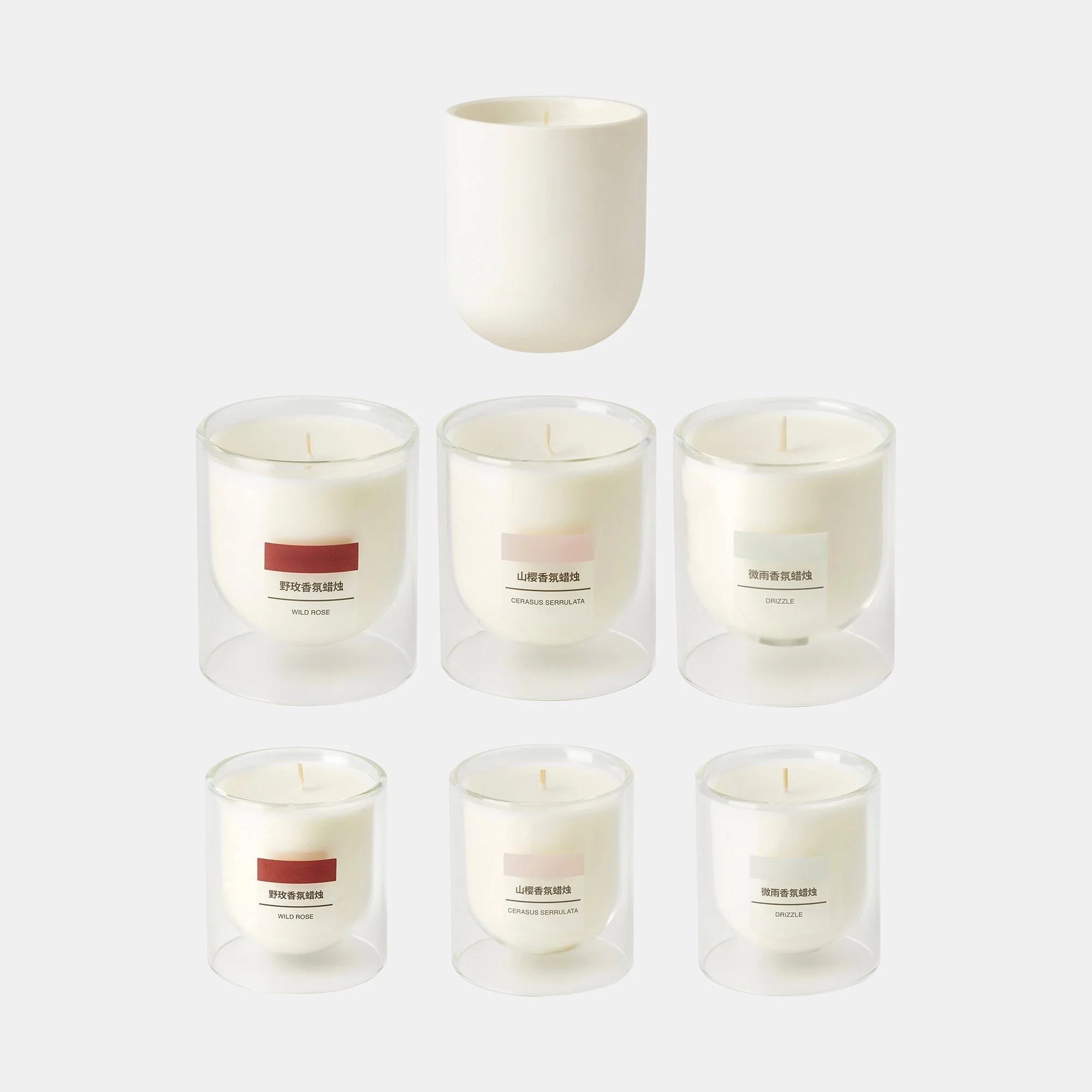 Scented Double Wall Glass Candle - Light Rain - Image 12