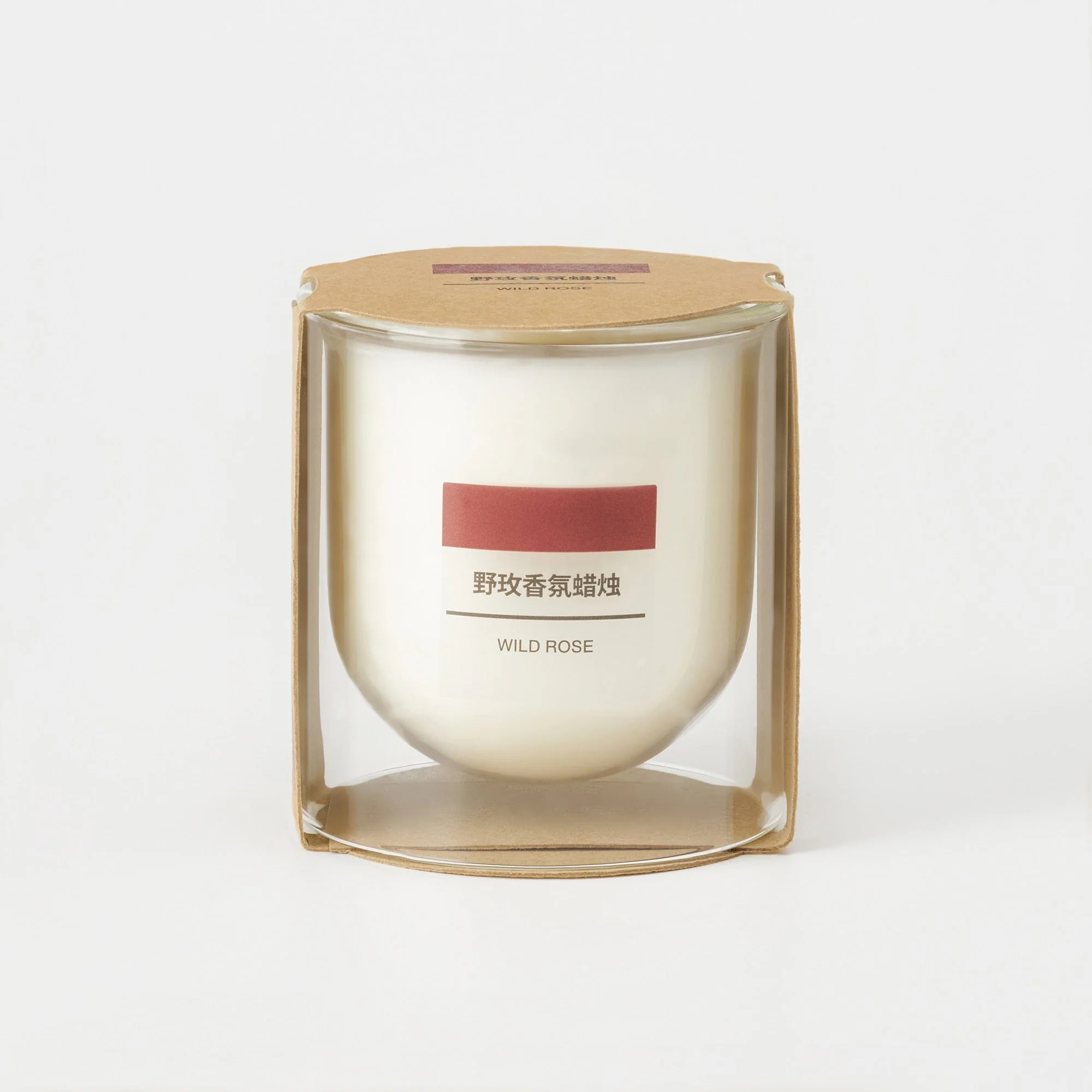 Scented Double Wall Glass Candle - Wild Rose - Image 4