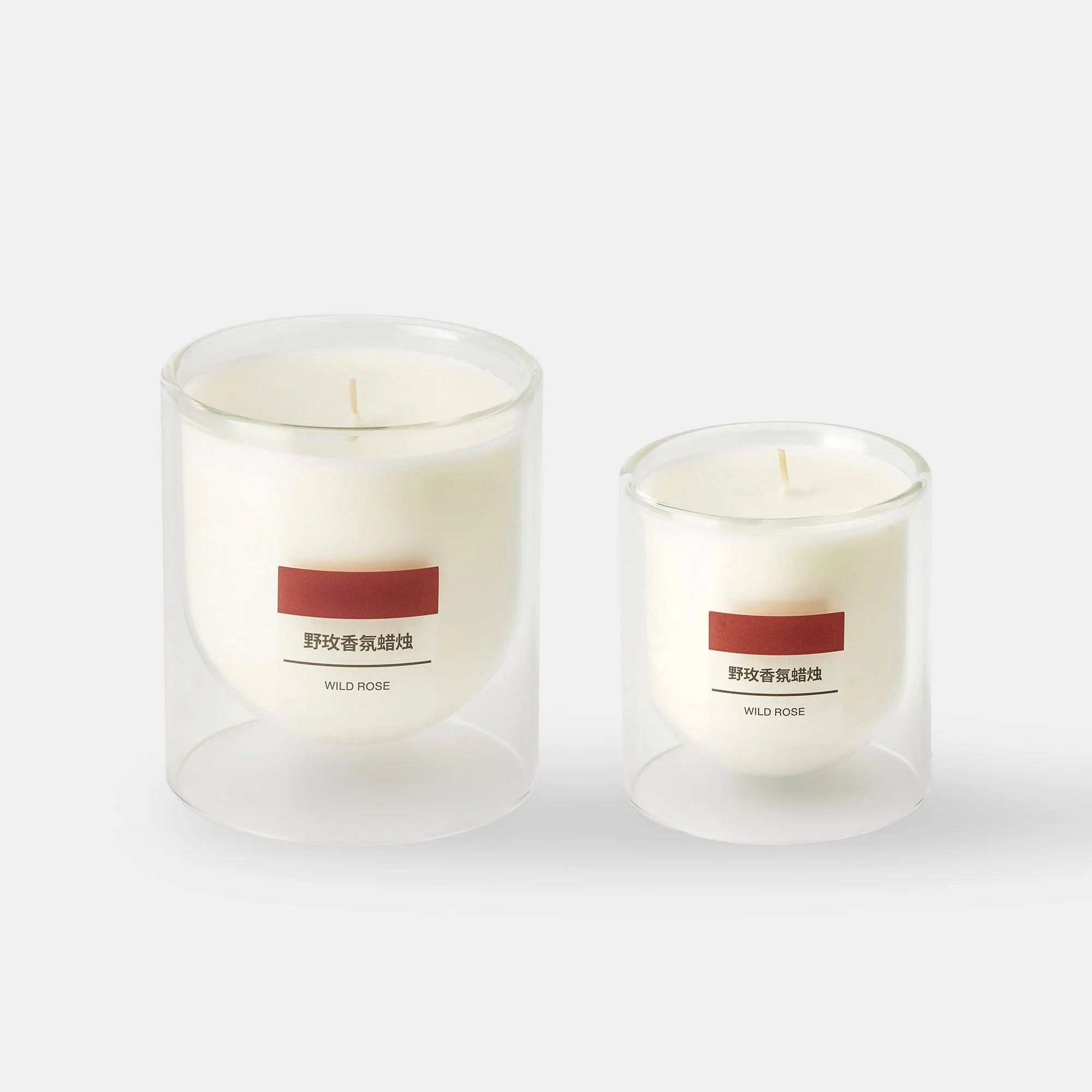 Scented Double Wall Glass Candle - Wild Rose - Image 9