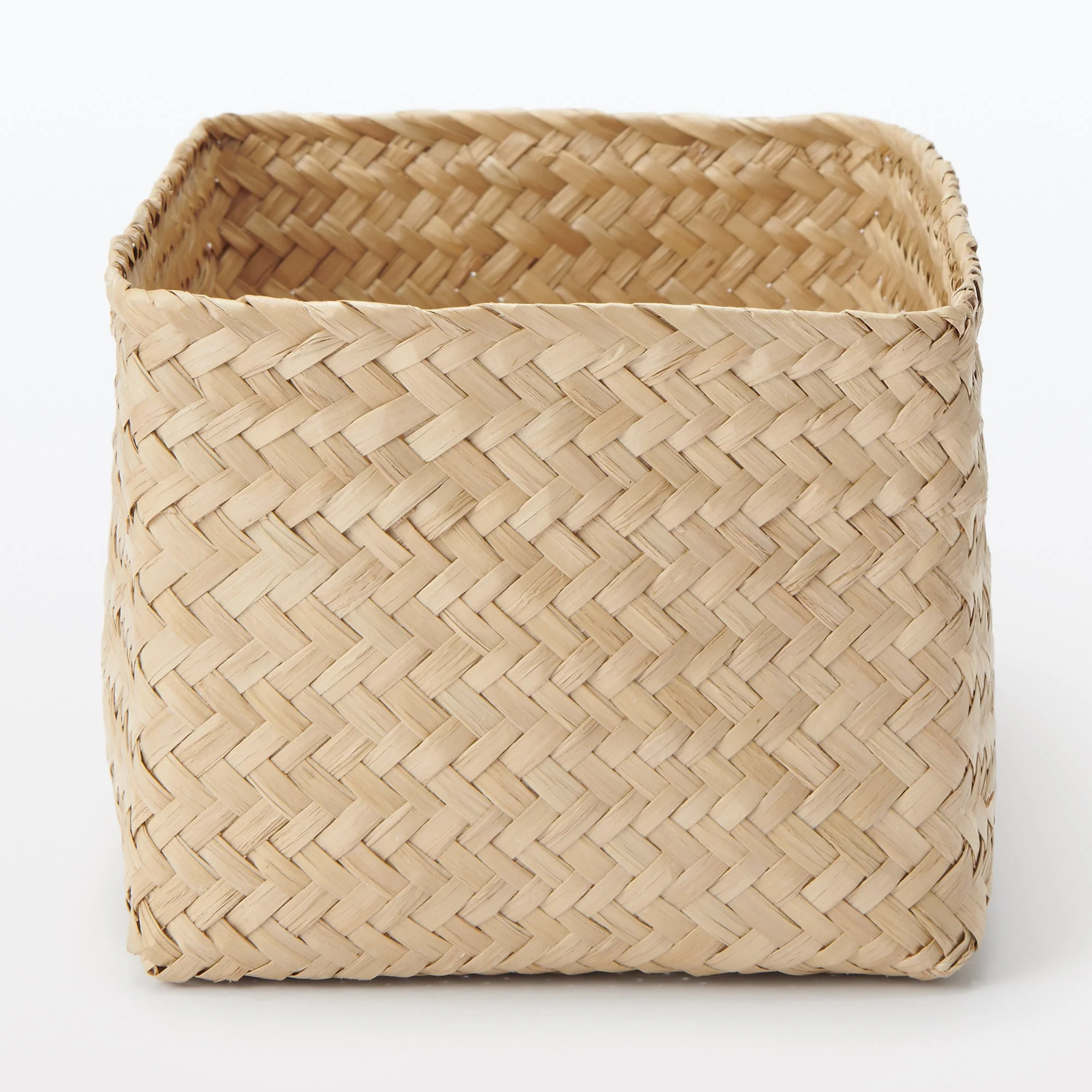 Seagrass Organizer Herringbone Rectangular Basket - Large (W5.9 x D9.8 x H4.7") - Image 2