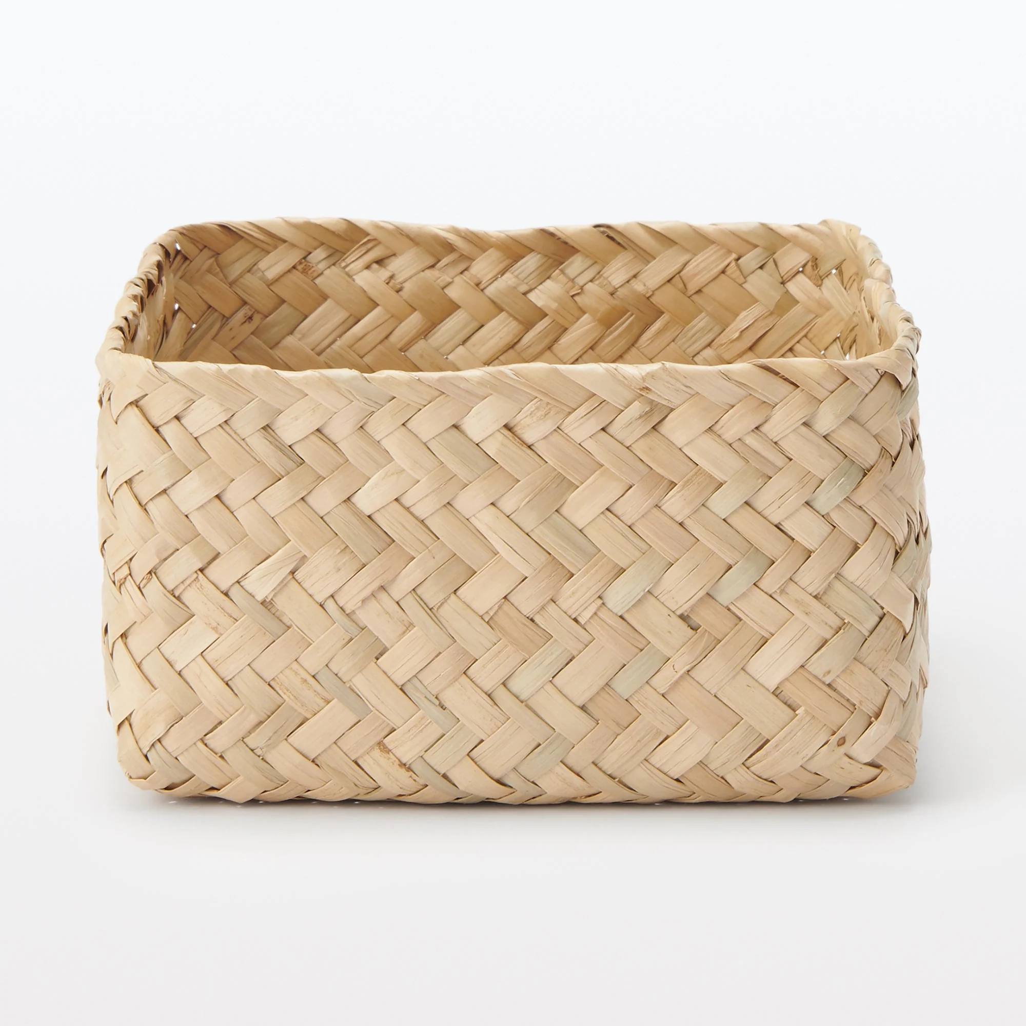 Seagrass Organizer Herringbone Rectangular Basket - Small (W4.9 x D5.9 x H2.8") - Image 2
