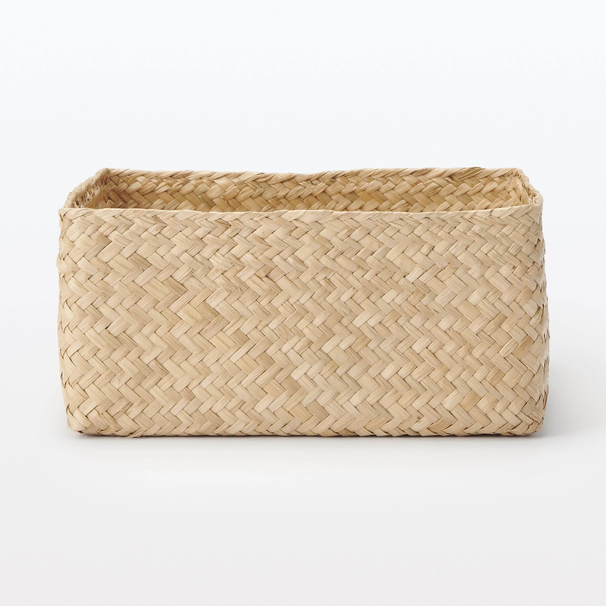 Seagrass Organizer Herringbone Square Basket (W9.8 x D9.8 x H4.7") - Image 2